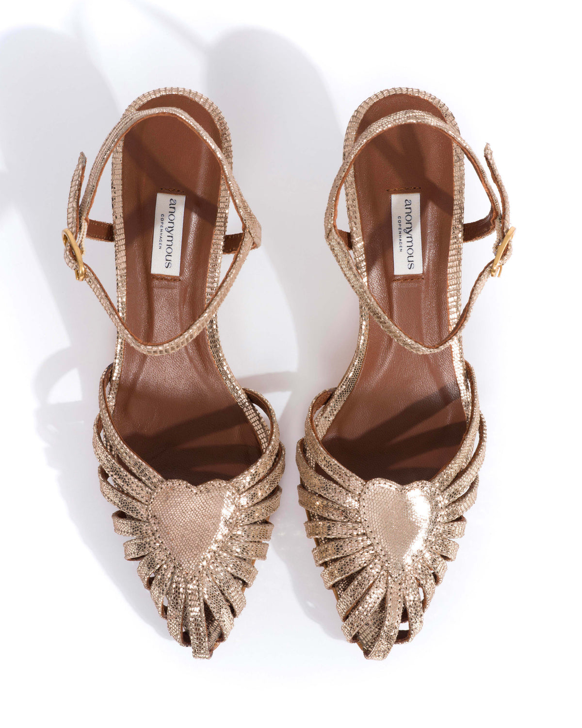 Keesha 55 Lizard metallic goat Vintage champagne