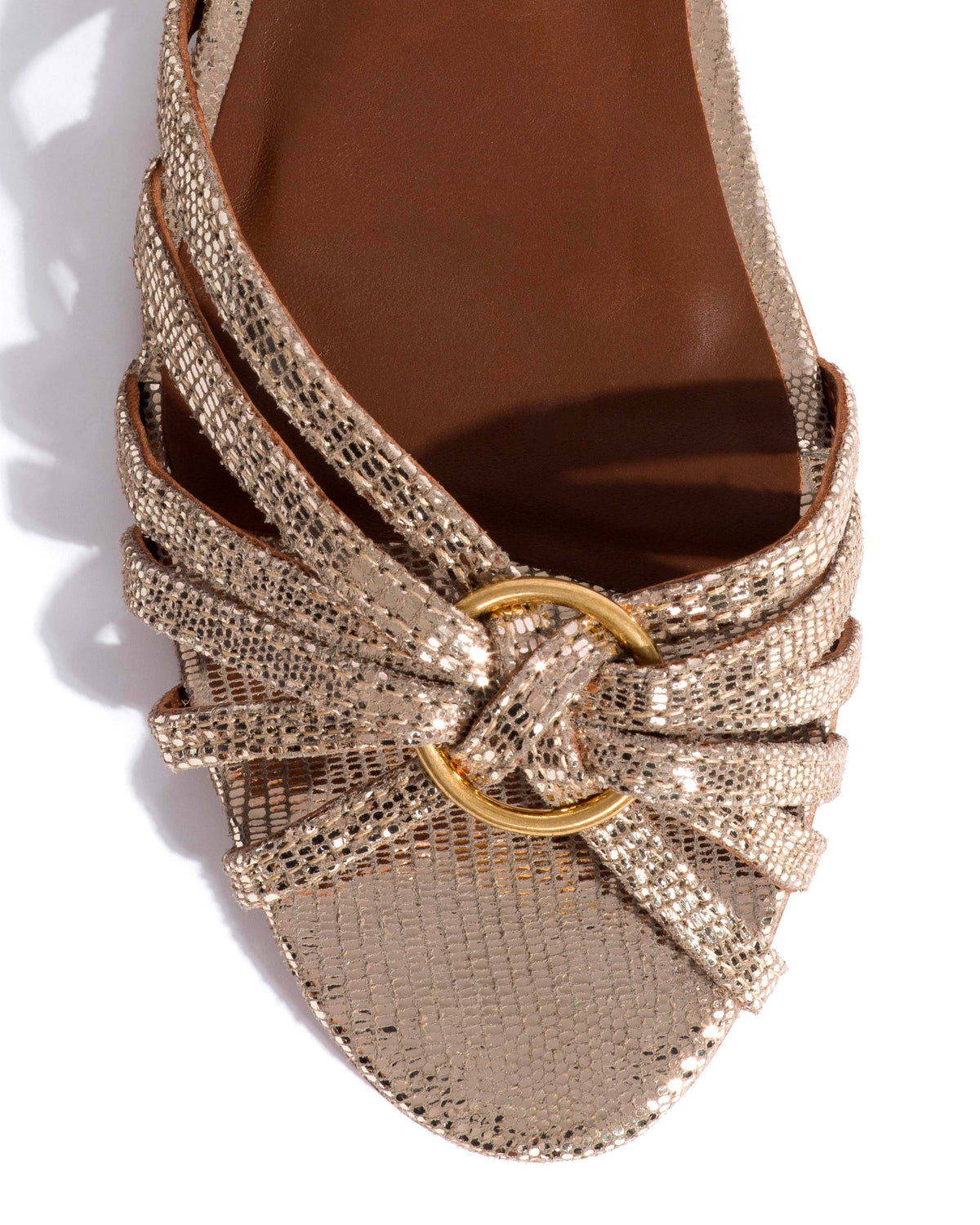 Lopes 10 Lizard metallic goat Vintage champagne
