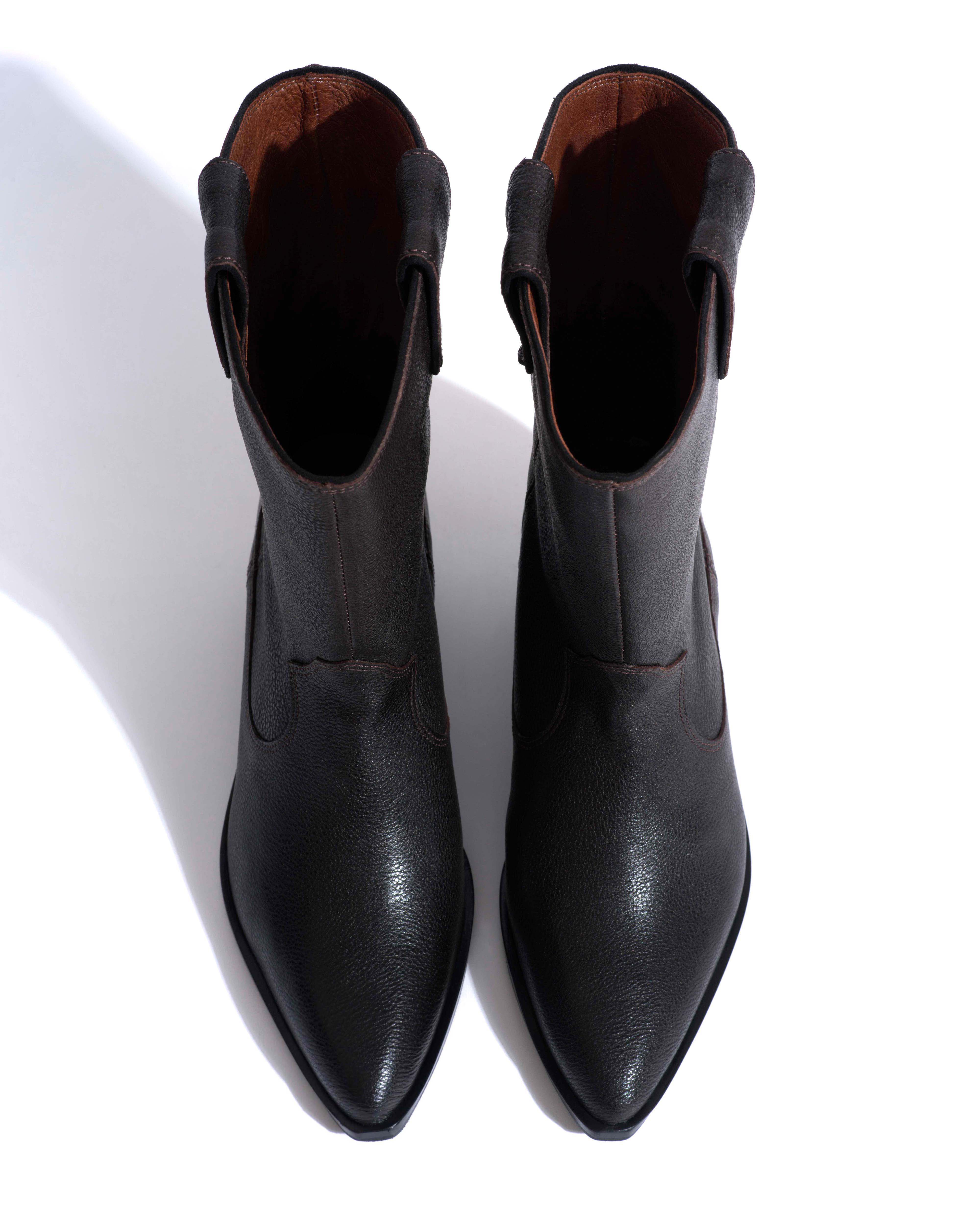 Saseline 35 Natural grain soft calf Espresso brown
