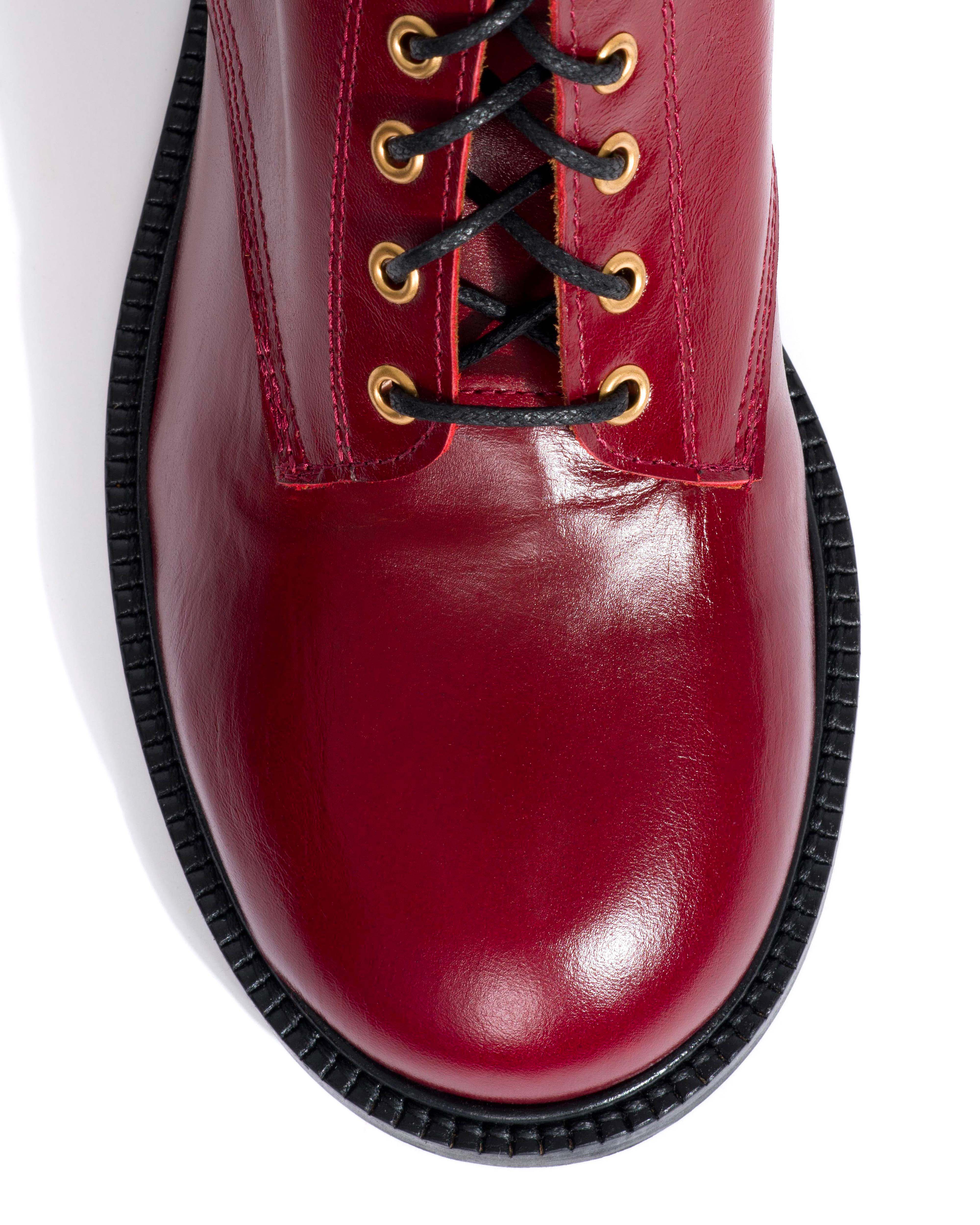 Valery Crinkled soft calf Pomegranate