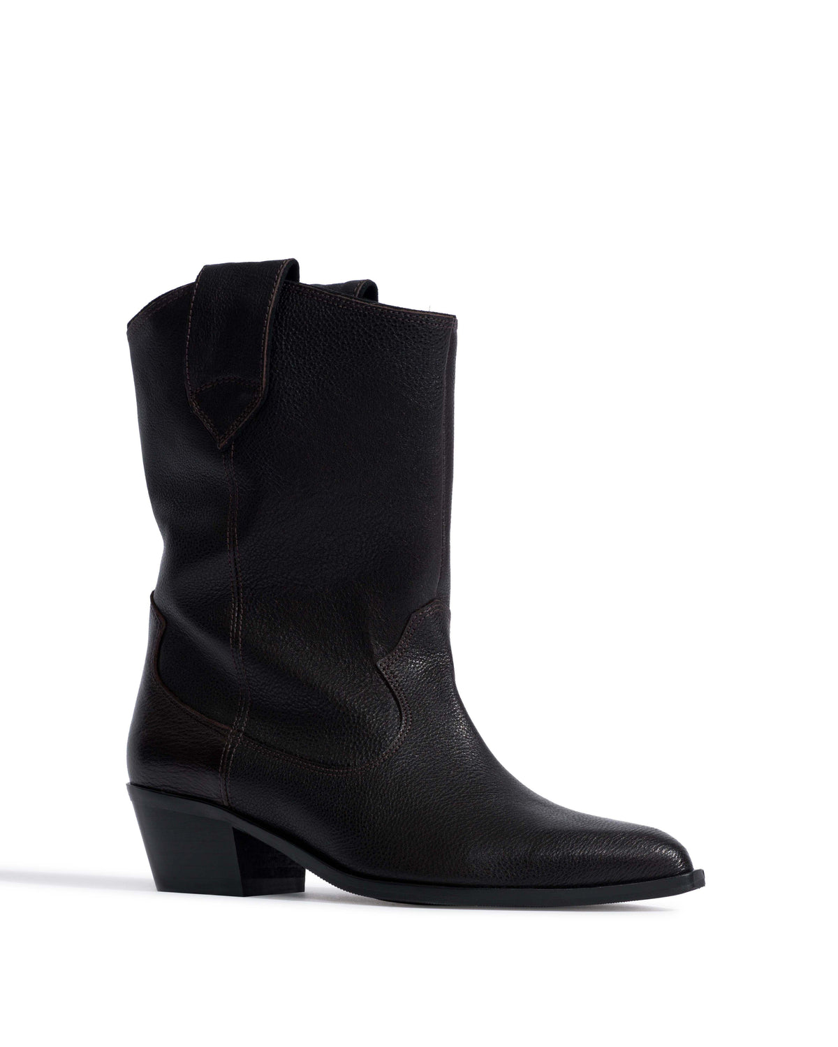 Saseline 35 Natural grain soft calf Espresso brown
