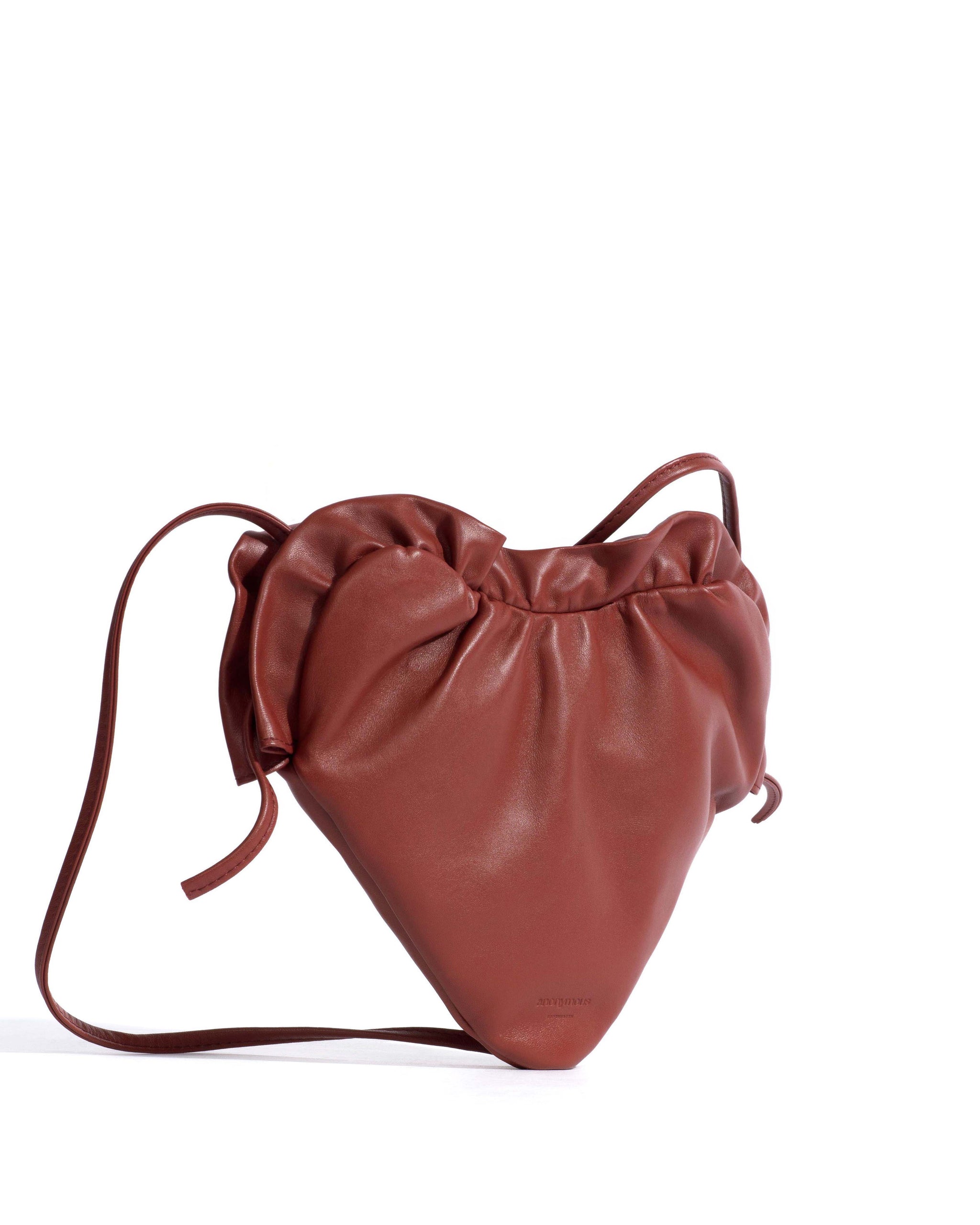 Zally heart bag Shiny lamb Terracotta