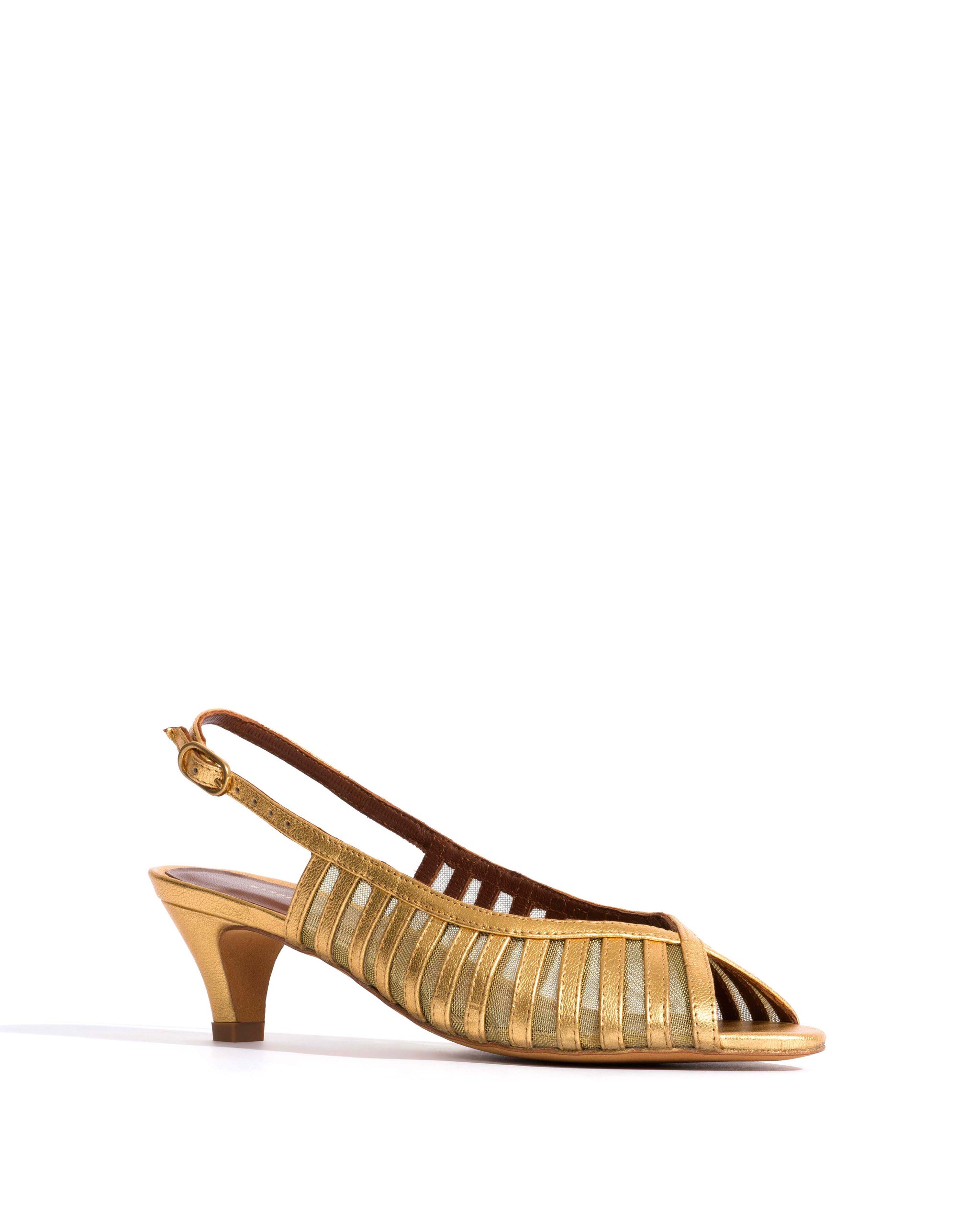 Carminho 40 mesh Metallic goat & mesh Gold - Anonymous Copenhagen Heels