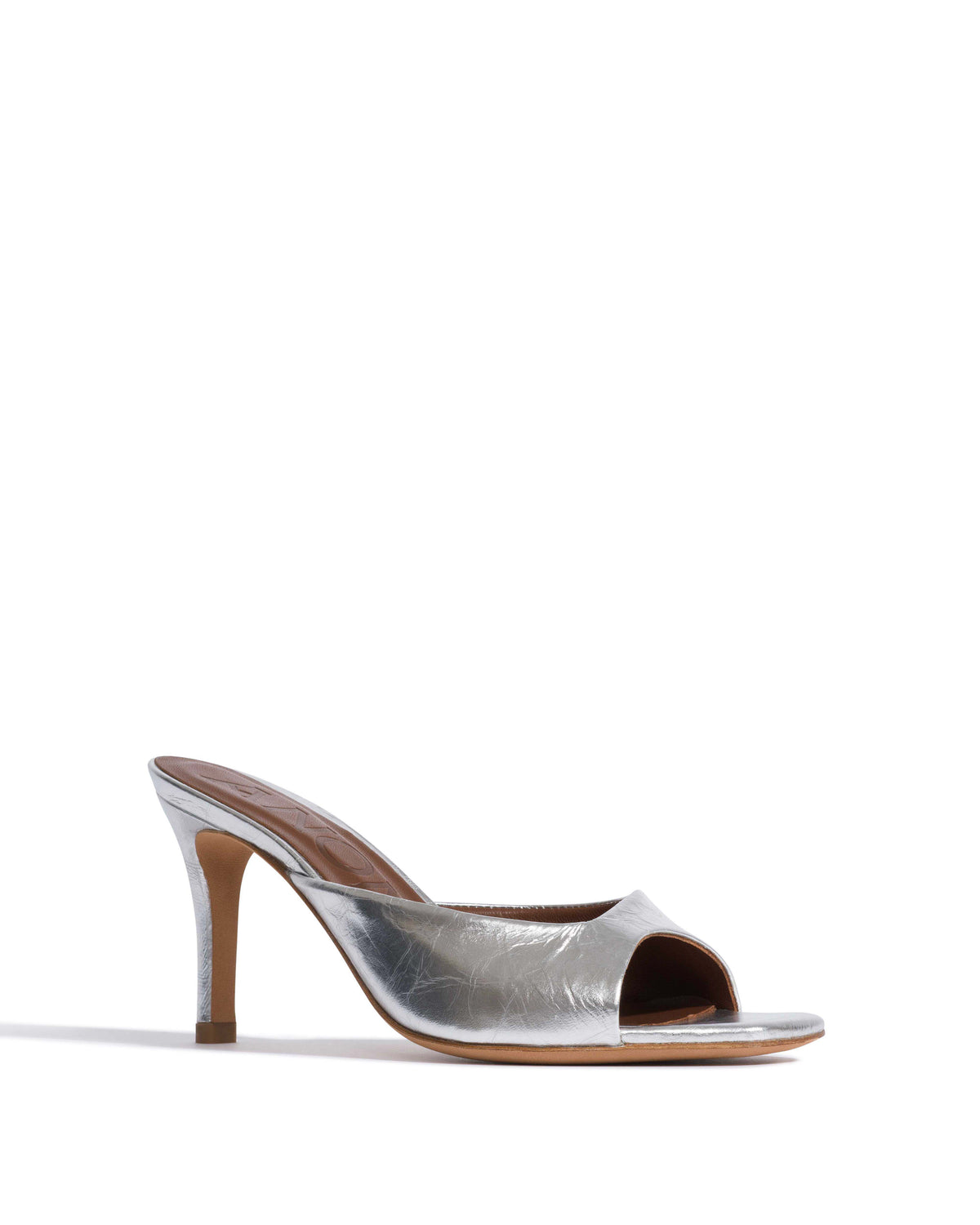 Mazy 75 Crinkled metallic lamb Silver