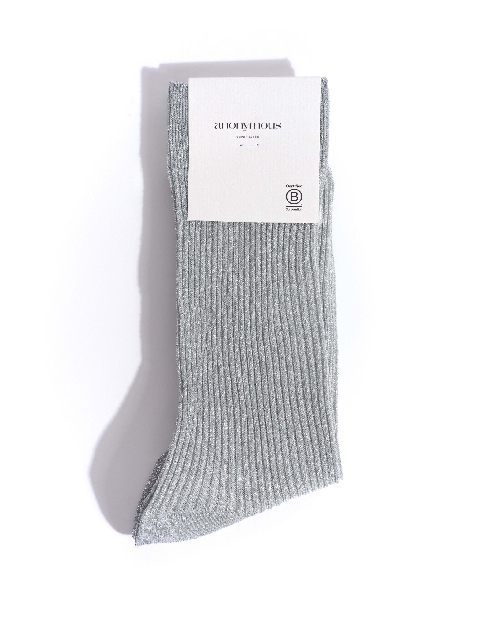 Noa glitter socks 52% nylon 48% polyester Silver