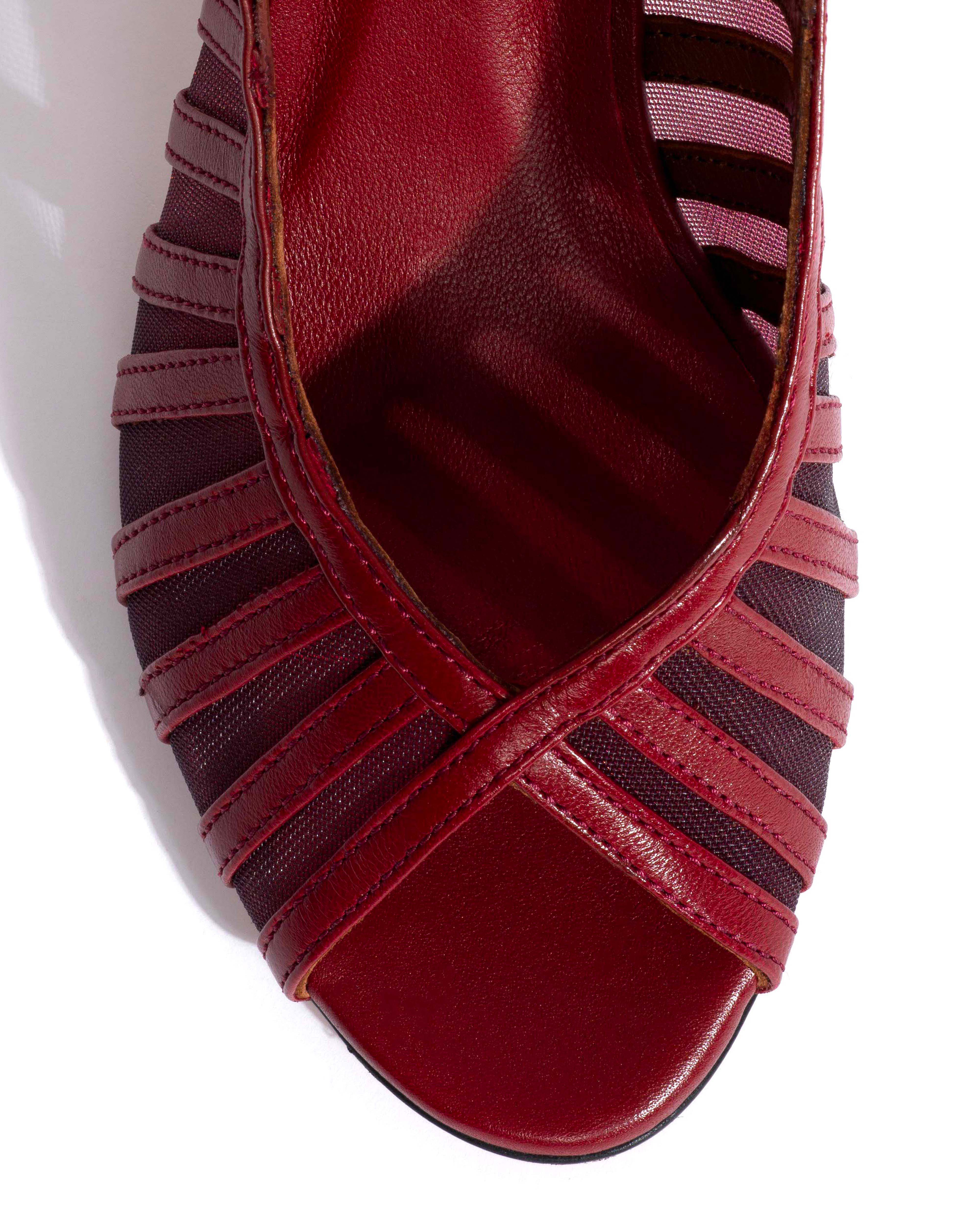 Carminho 75 mesh Shiny lamb & mesh Pomegranate