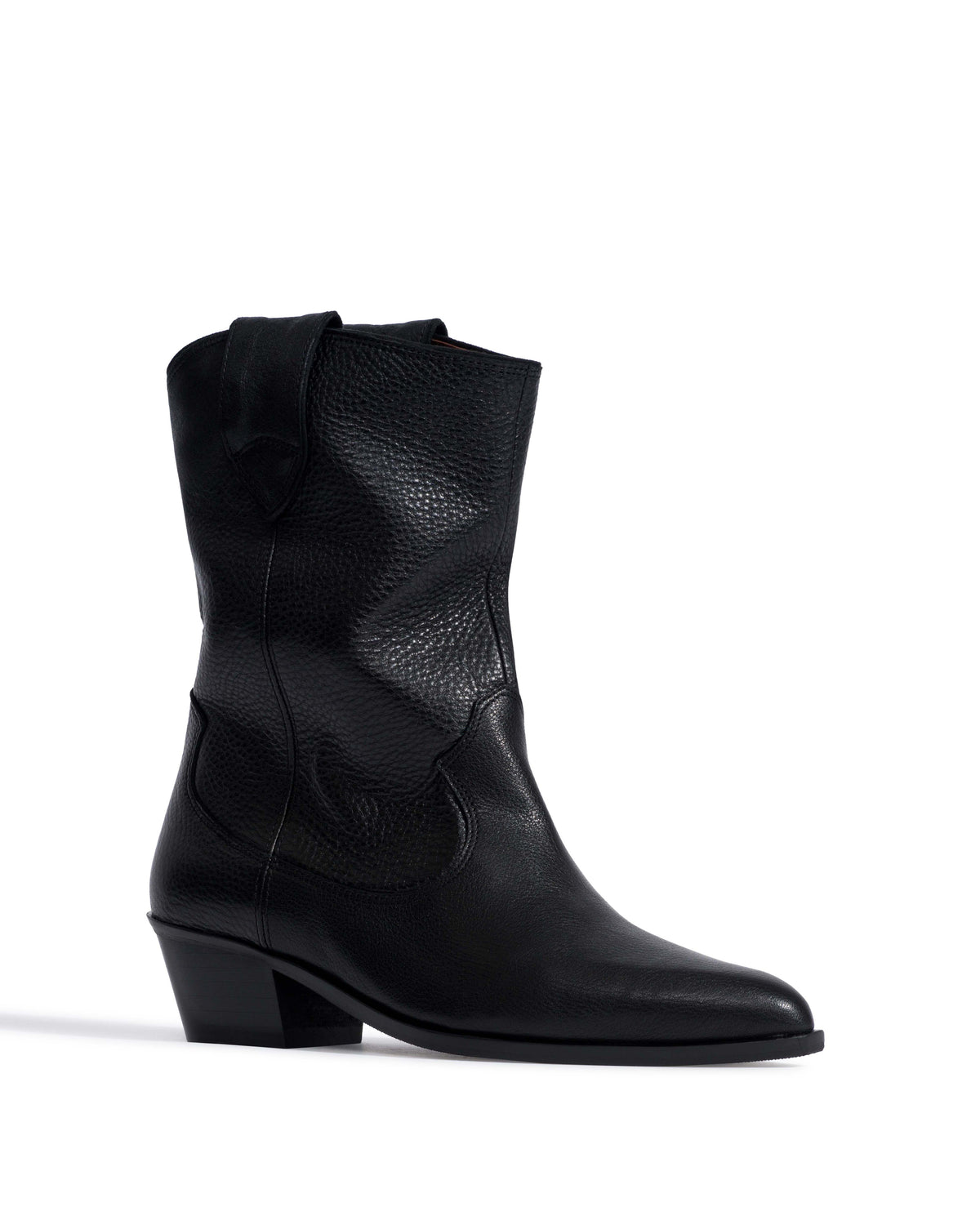 Saseline 35 Natural grain soft calf Black