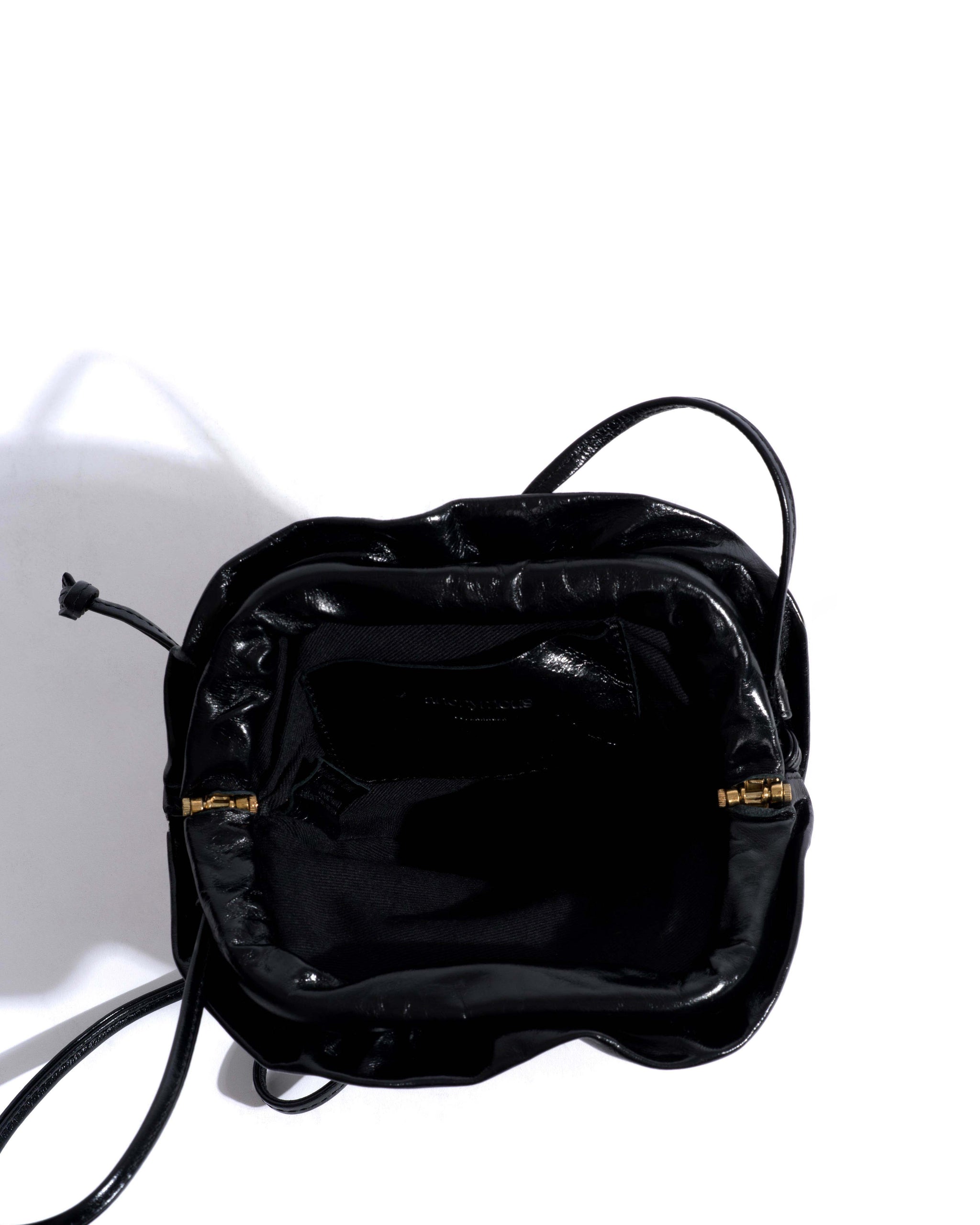 Zally petite heart bag Crinkled polished goat Black - Anonymous Copenhagen Bags