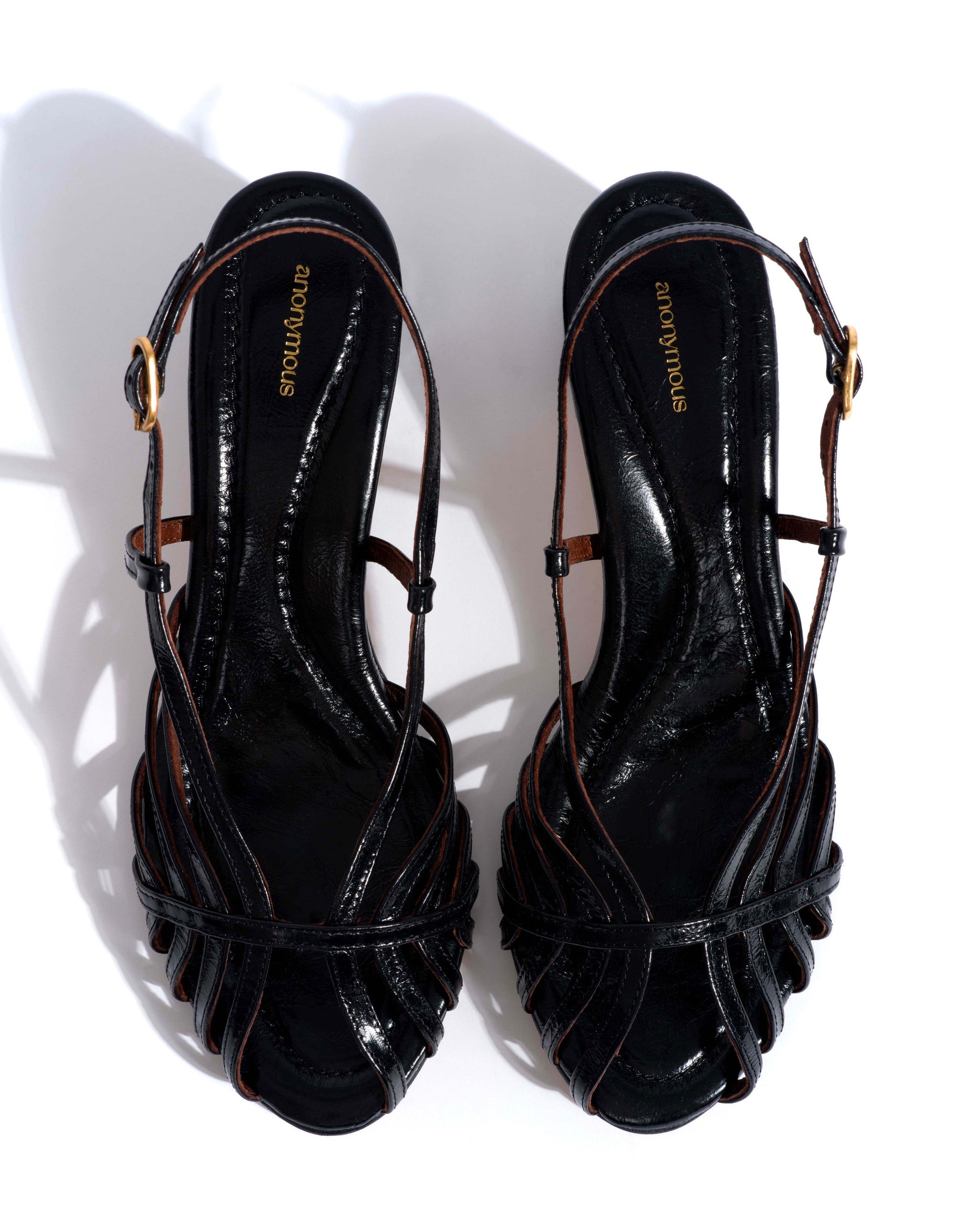 Briddie 50 Crinkled polished goat Black - Anonymous Copenhagen Shoes