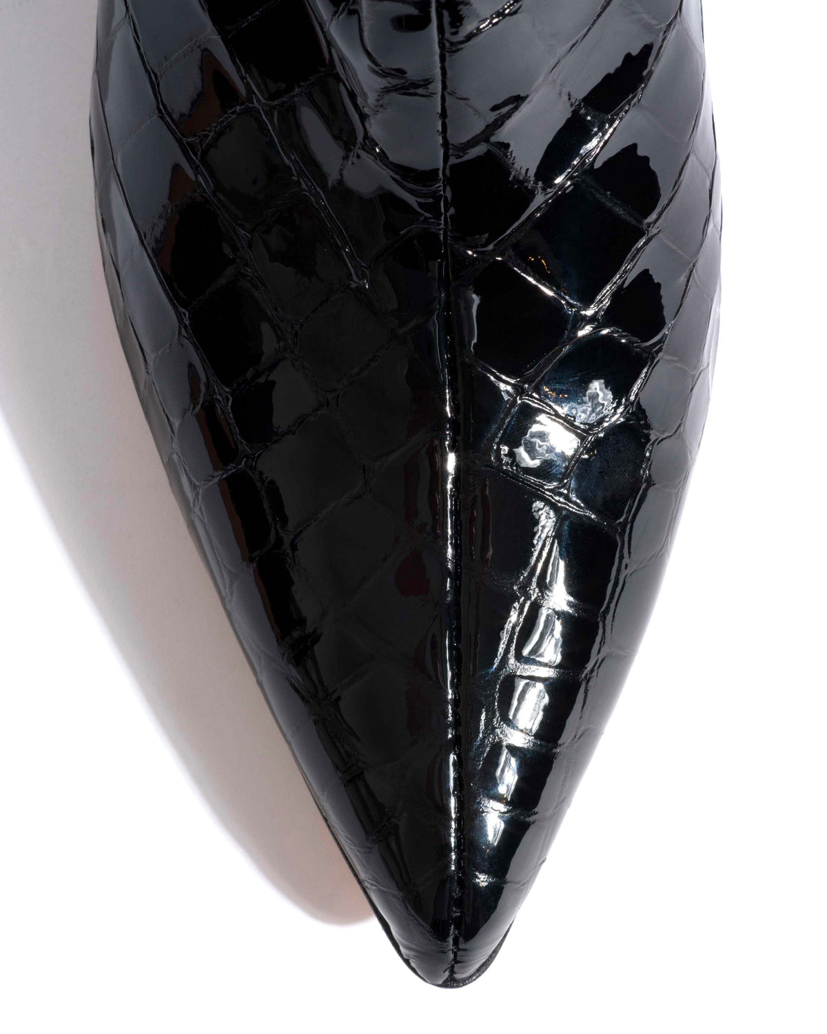 Vully 40 Polished croco calf Black