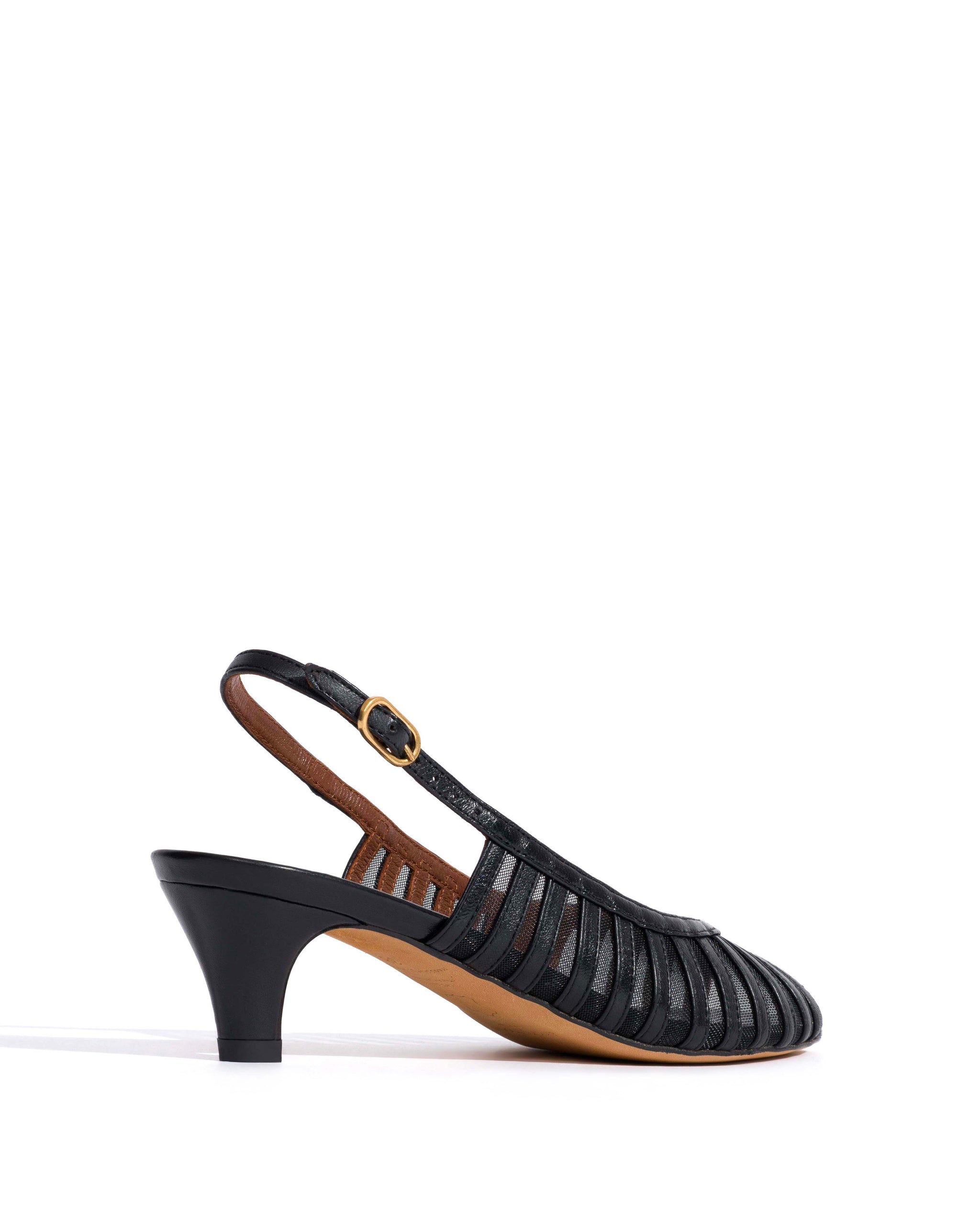 Carminho 40 mesh Shiny lamb & mesh Black - Anonymous Copenhagen Heels