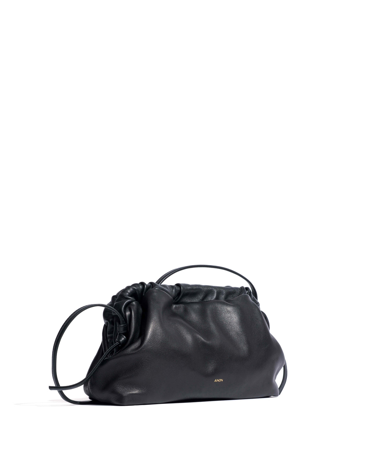 Hally classic cloud bag Shiny lamb Black