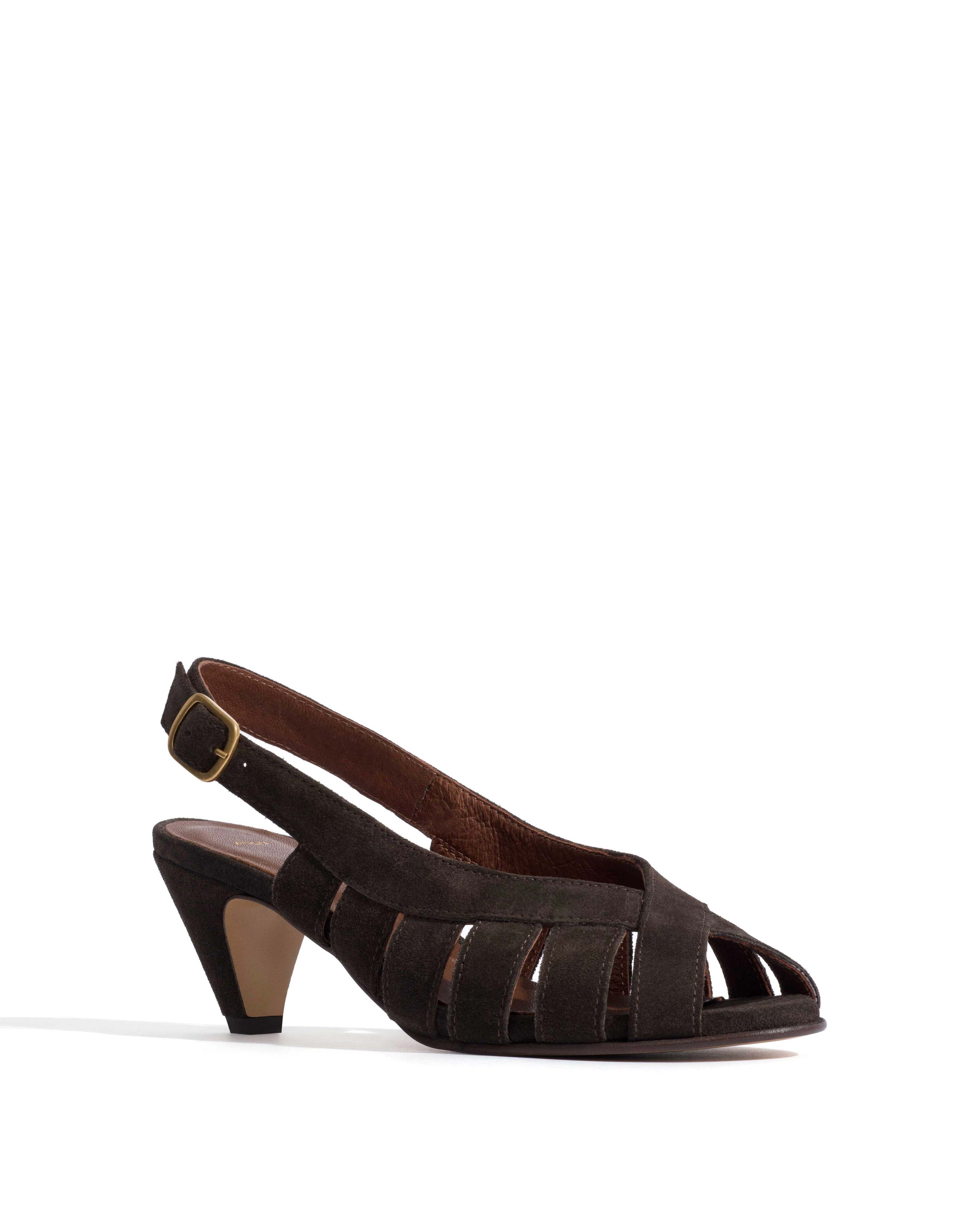 Sophie 50 stiletto Calf suede Espresso brown