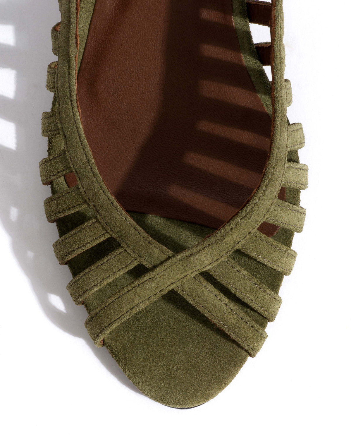Carminho 40 stiletto Calf suede Olive green