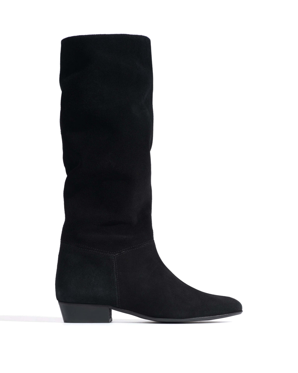 Jasmina 20 Calf suede & sleek leather Black