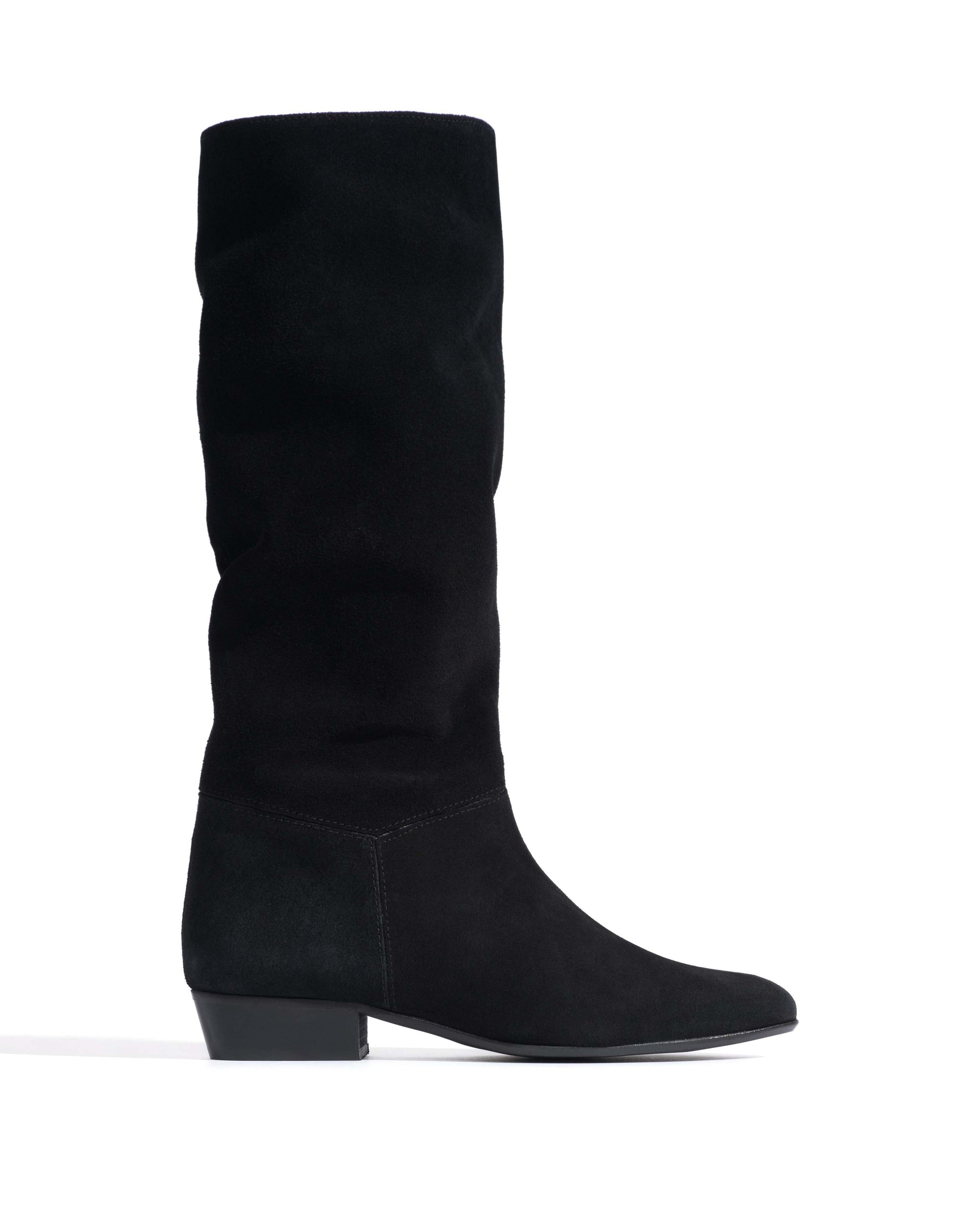 Jasmina 20 Calf suede & sleek leather Black