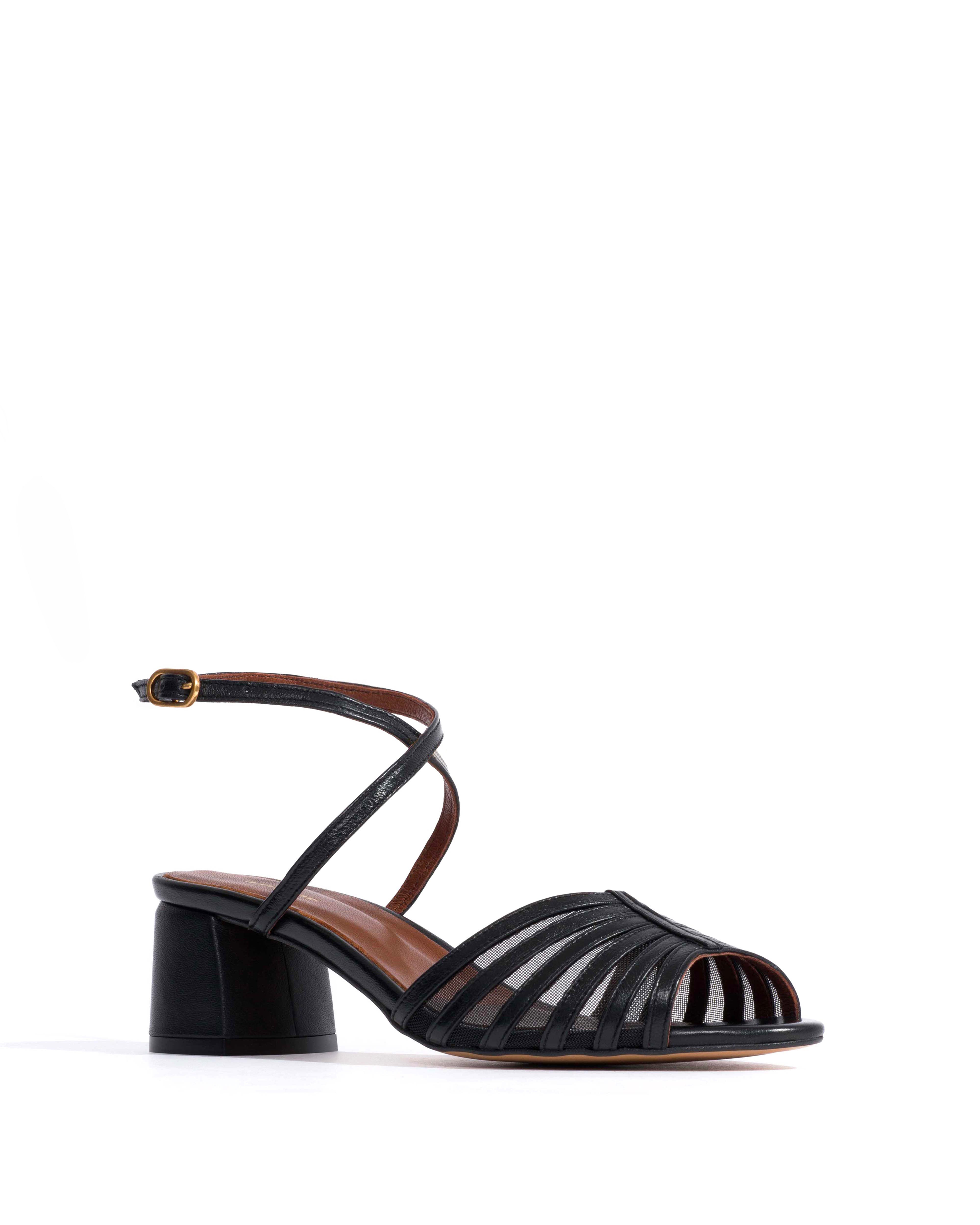 Tangie mesh Shiny lamb & mesh Black