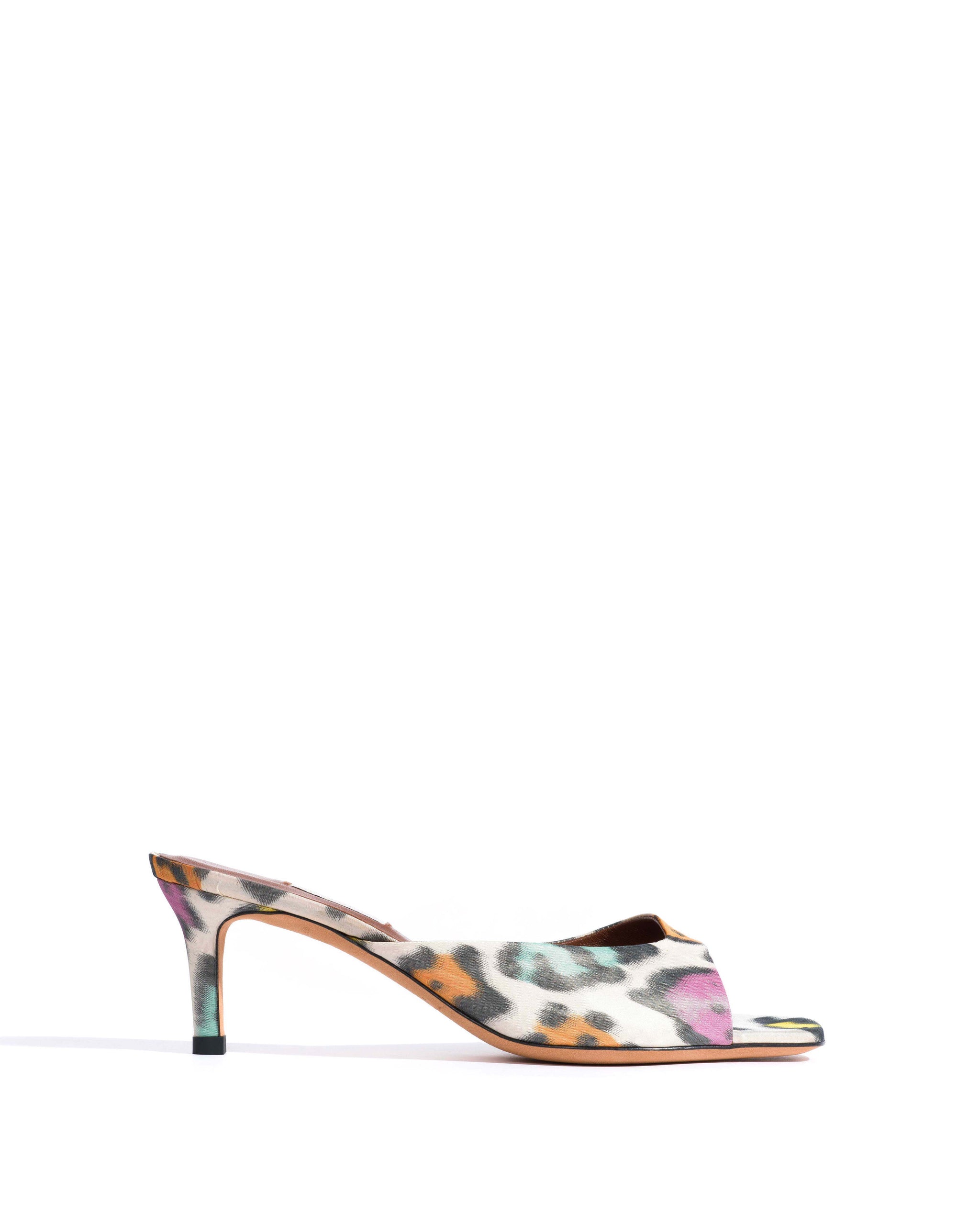 Mazy 55 Satin print Multicolor leopard - Anonymous Copenhagen Heels