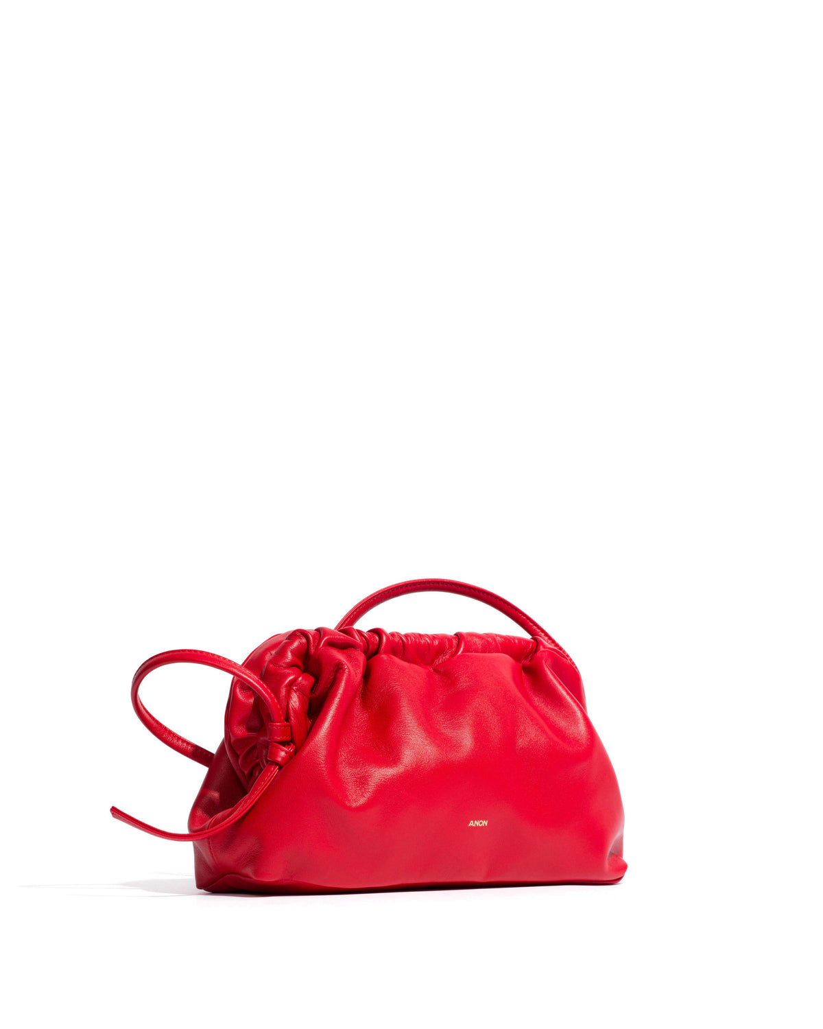 Hally classic cloud bag Shiny lamb Ruby red
