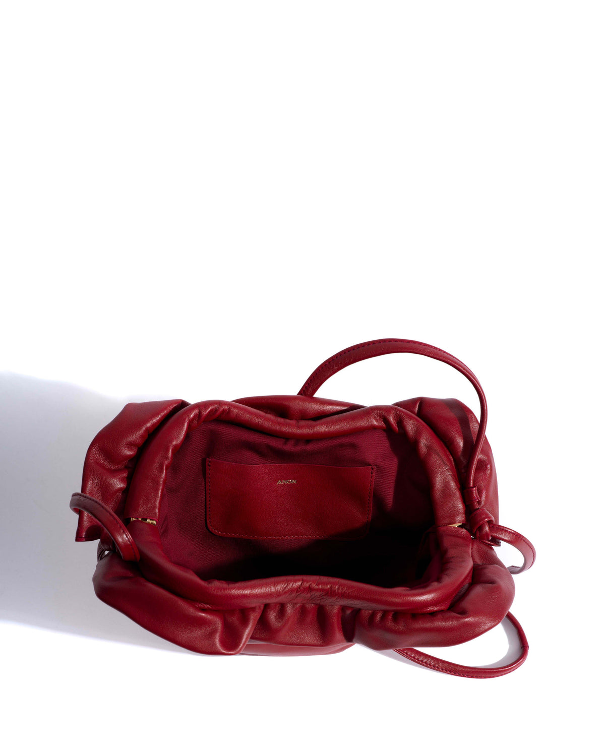 Zally classic heart bag Shiny lamb Pomegranate