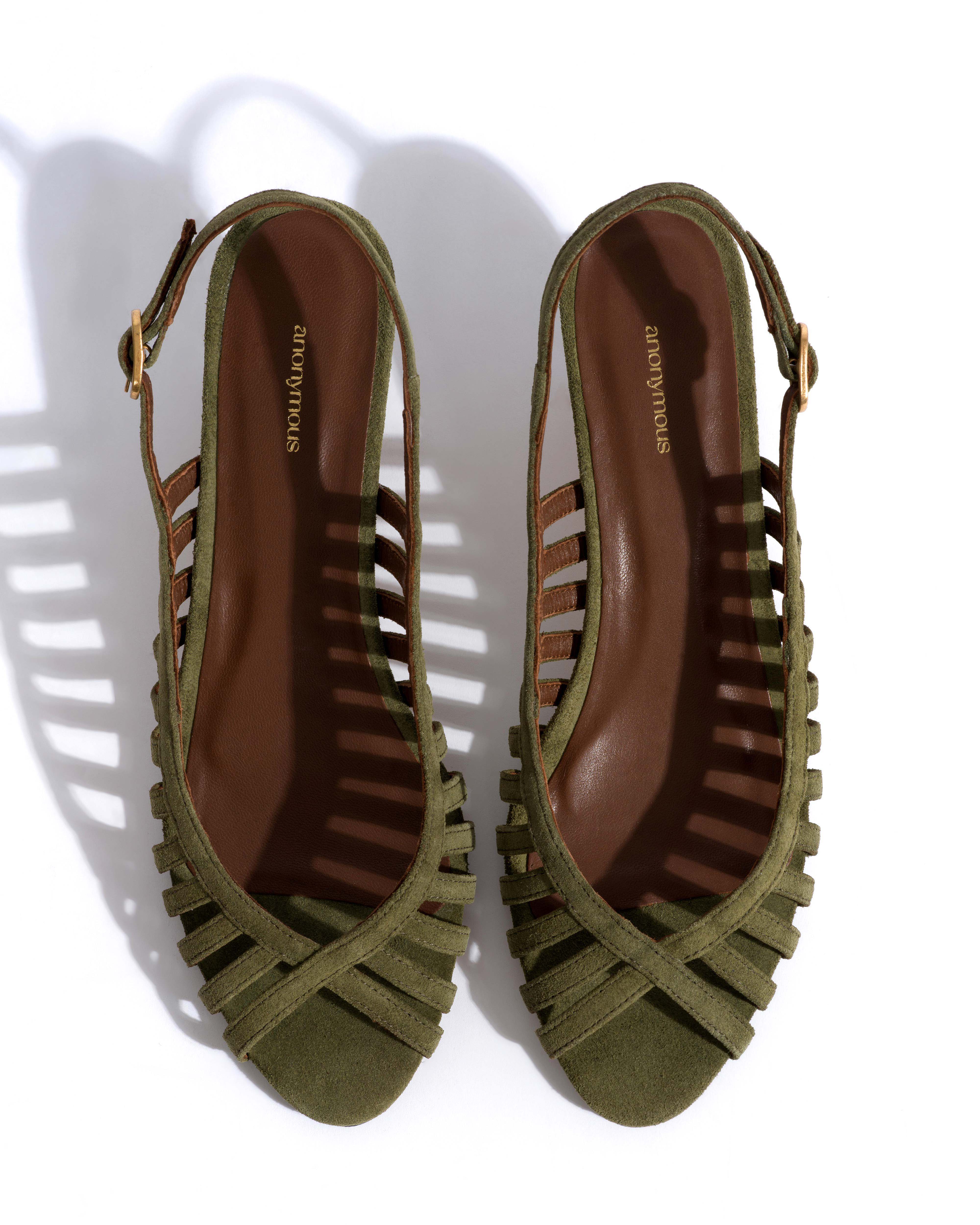 Carminho 40 stiletto Calf suede Olive green