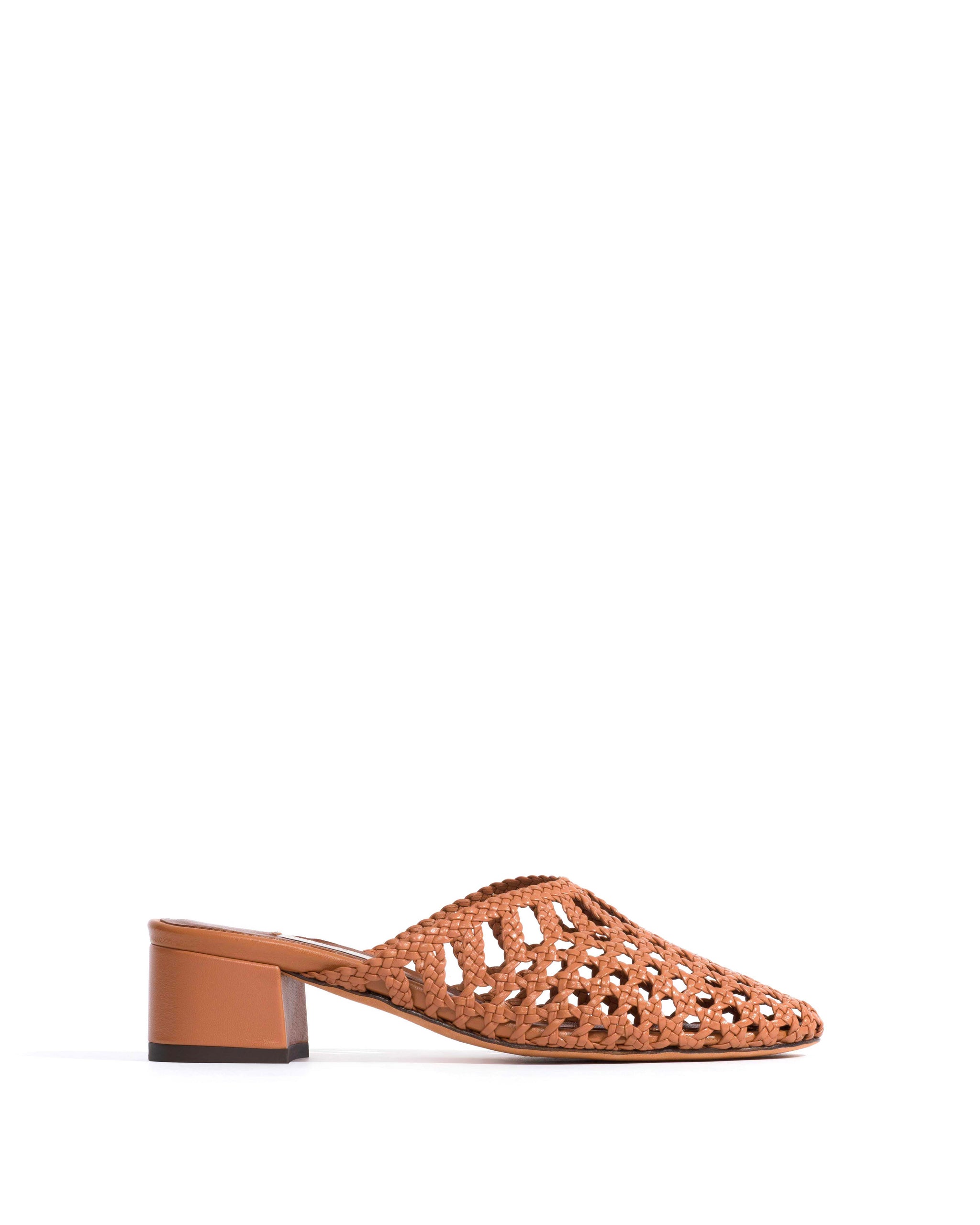 Sabrina 40 hand-braided leather Caramel - Anonymous Copenhagen Heels