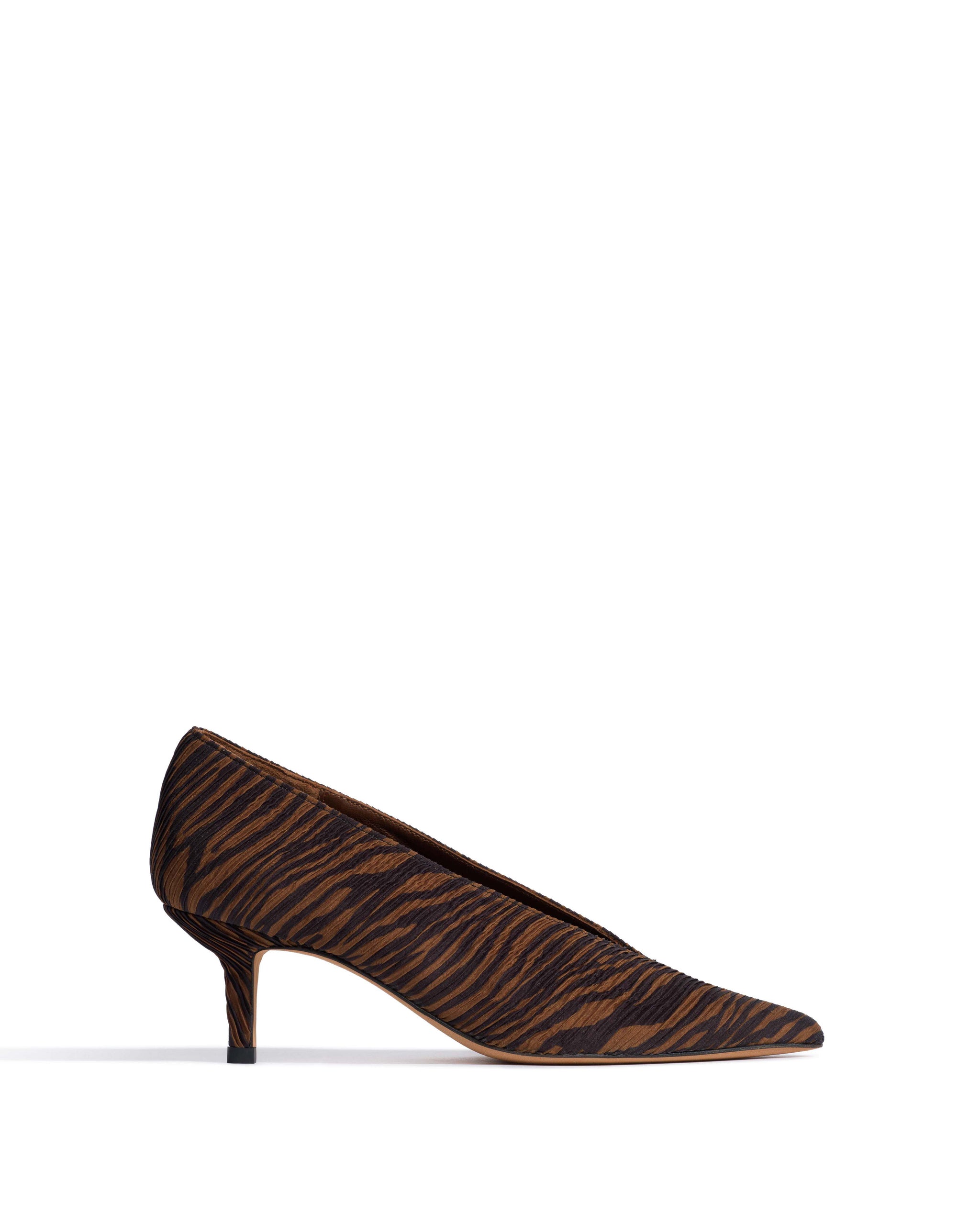 Phia 55 pin Pleated zebra Chocolate shades - Anonymous Copenhagen Heels