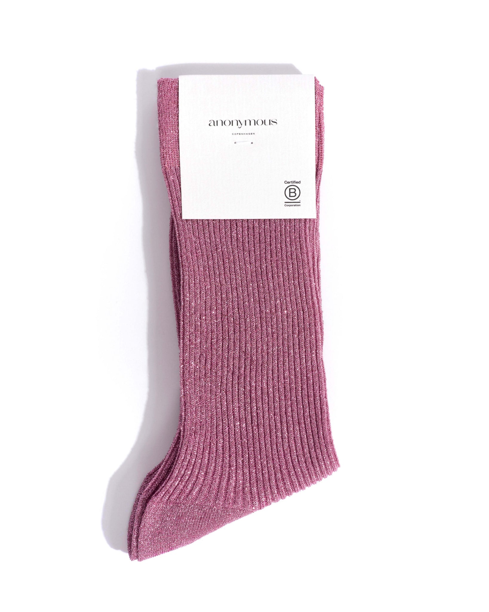 Noa glitter socks 52% nylon 48% polyester Burned rose