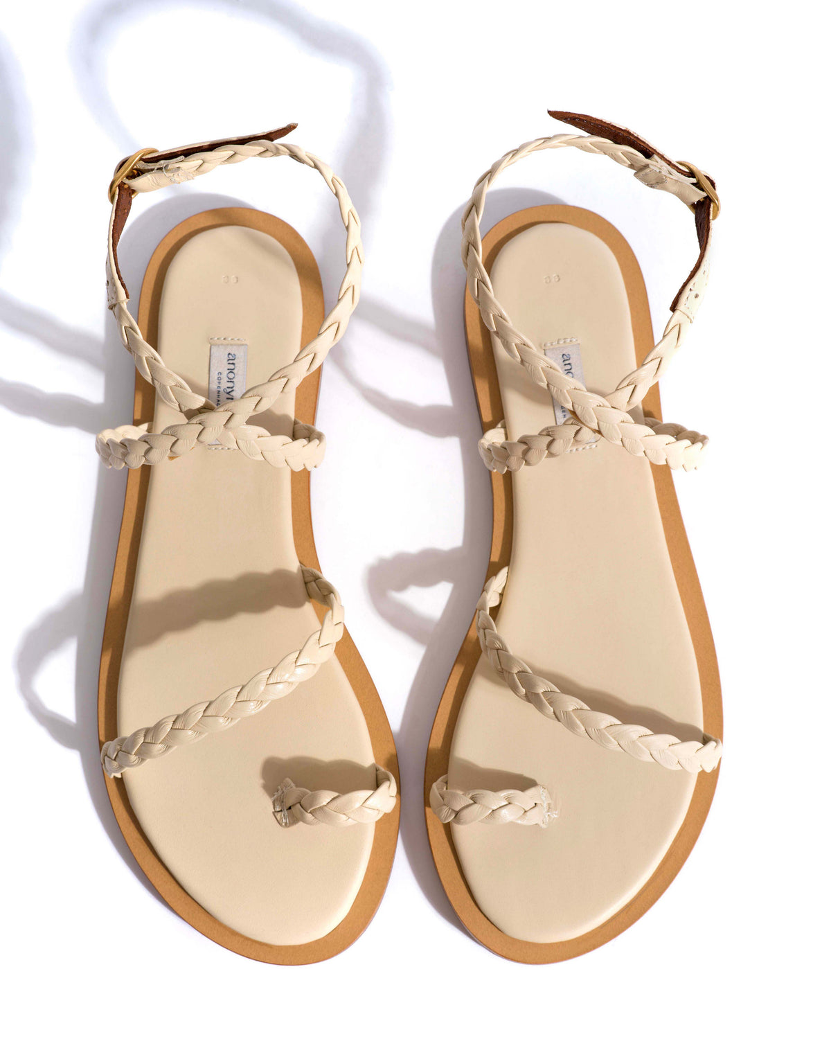 Cinca 10 hand-braided Hand-braided leather White sand