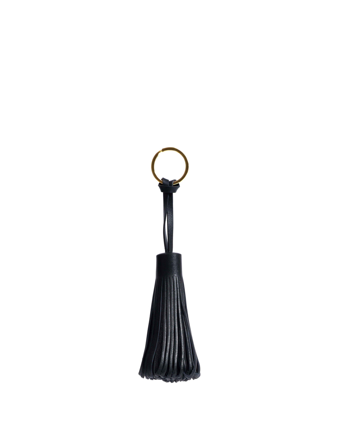 Katty fringe keyring Soft calf Black