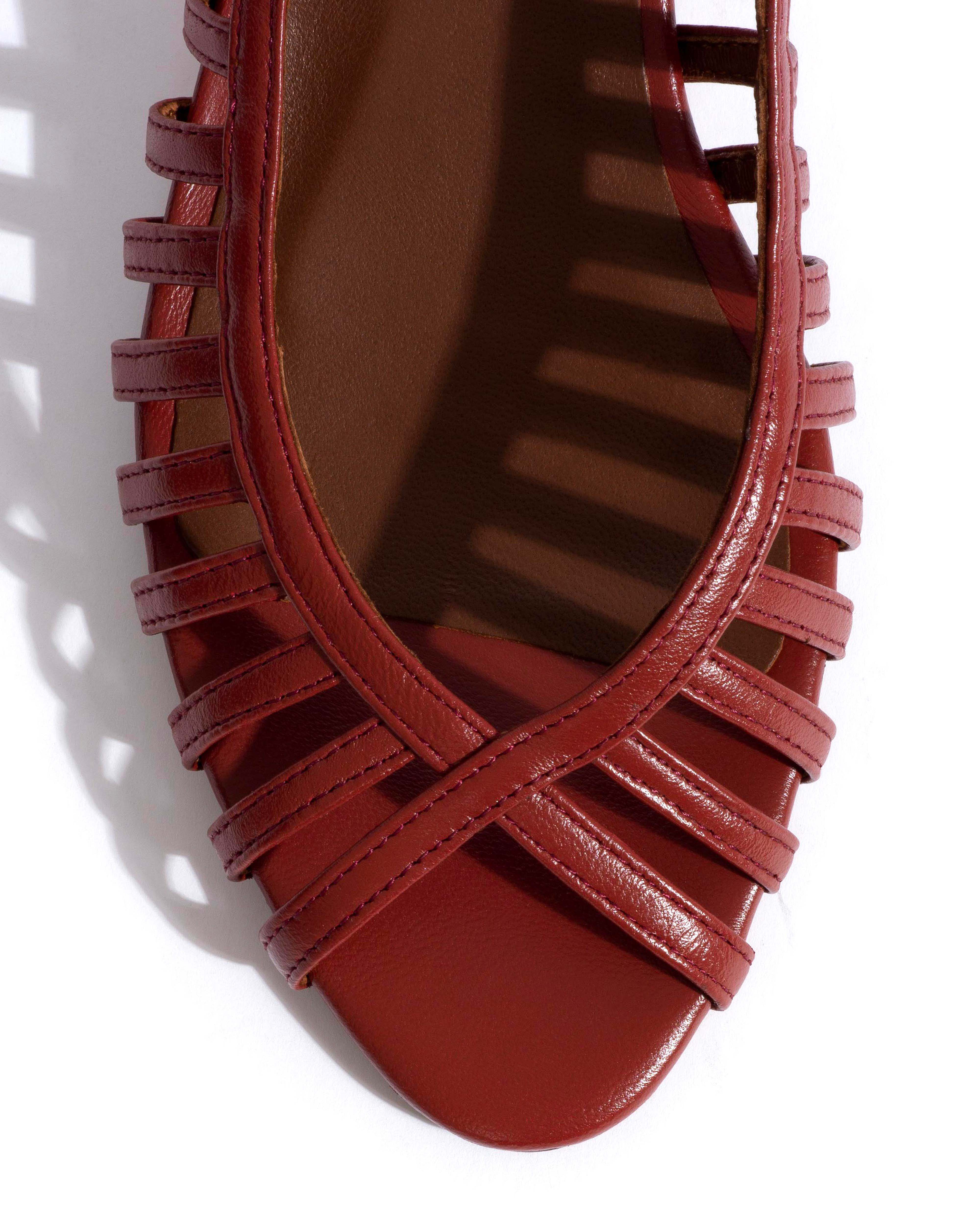 Carminho 40 stiletto Shiny lamb Terracotta