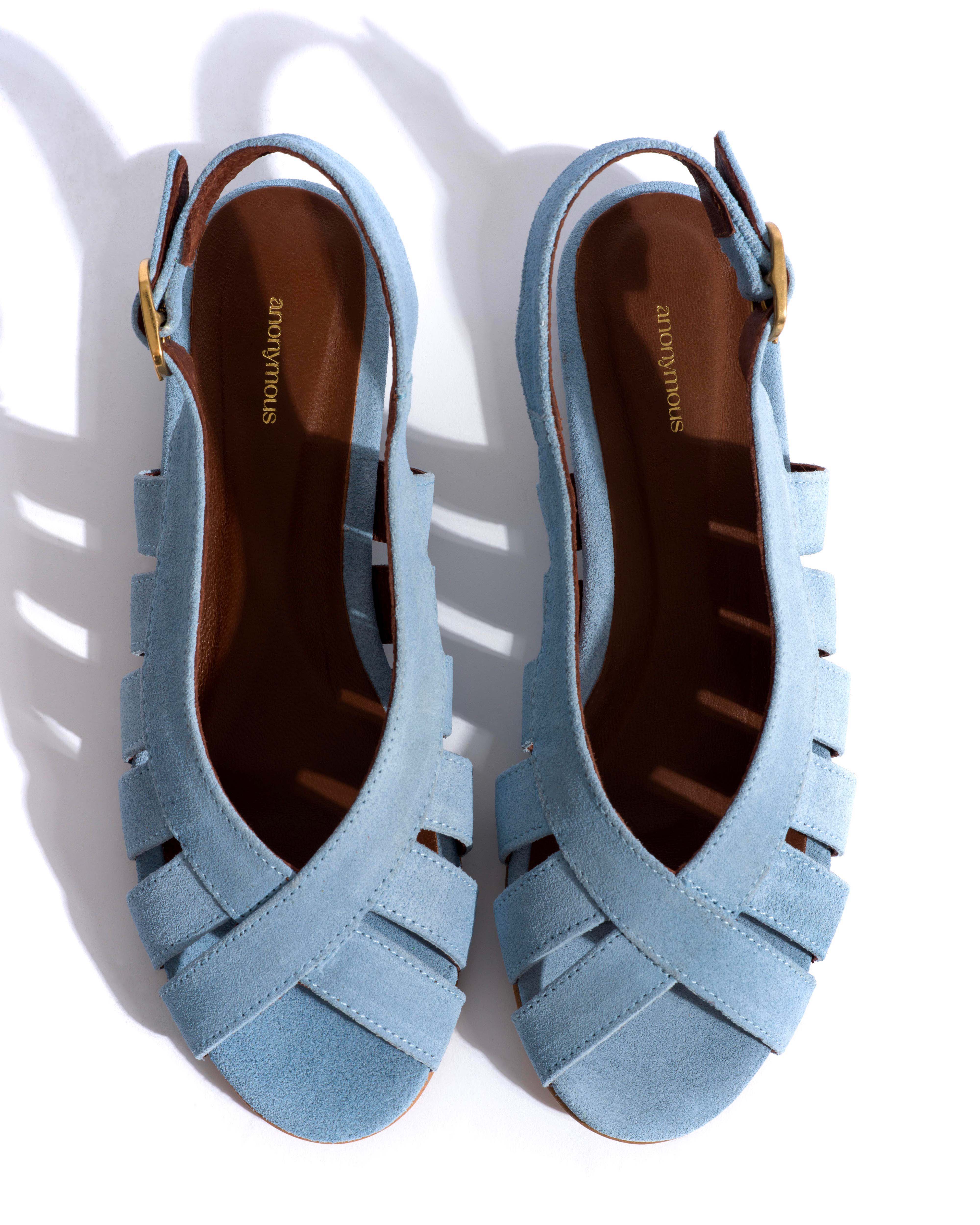 Sophie 20 Calf suede Porcelain blue