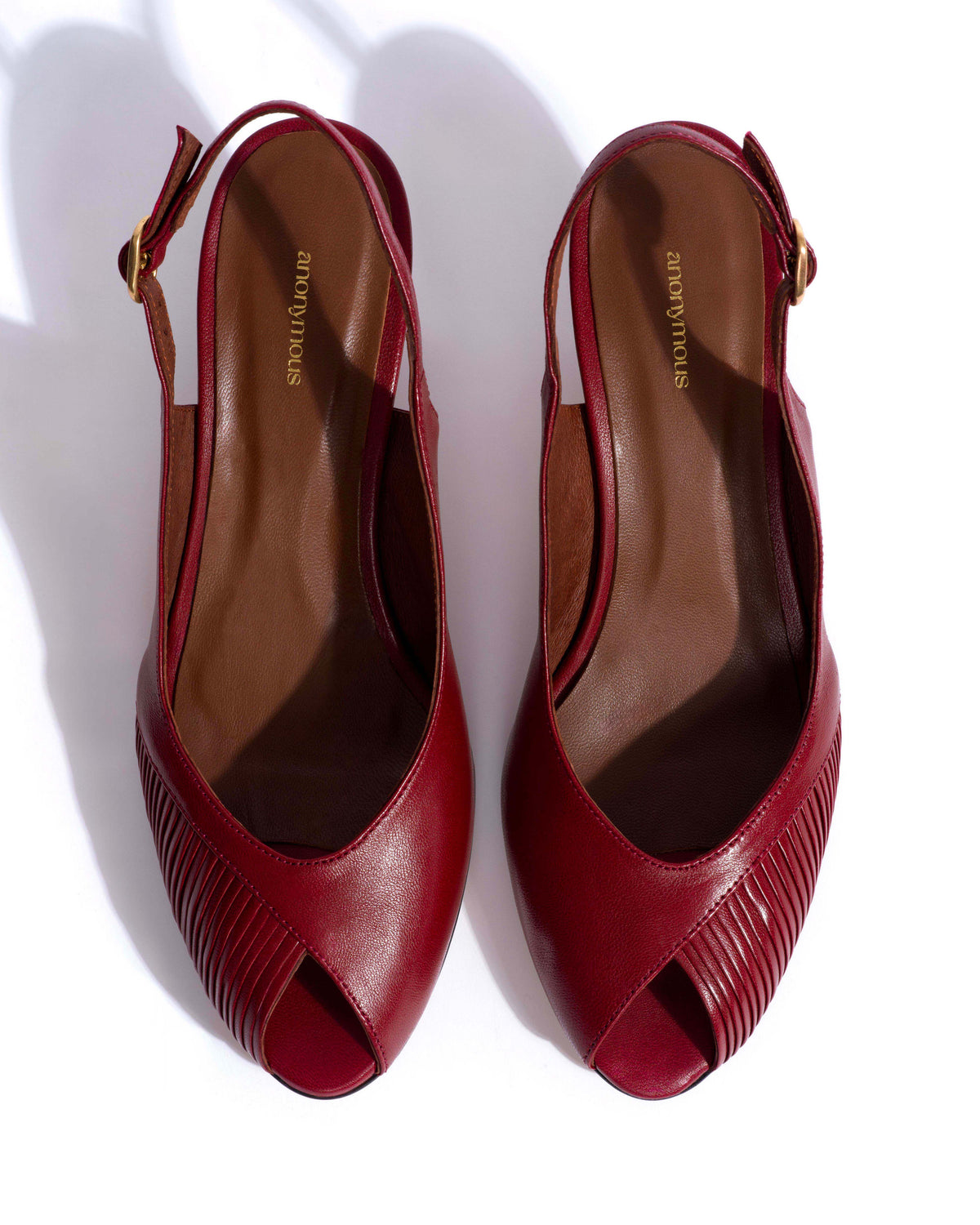 Cassandra 50 stiletto Shiny lamb Pomegranate