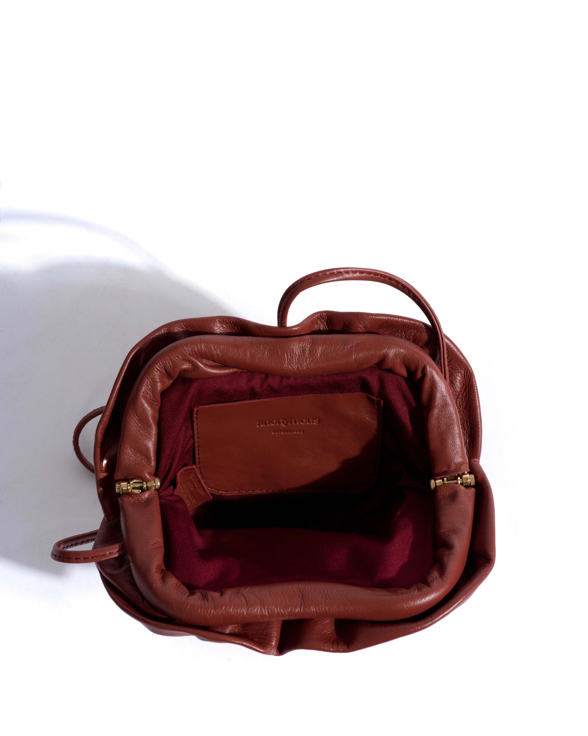 Zally petite heart bag Shiny lamb Terracotta - Anonymous Copenhagen Bags