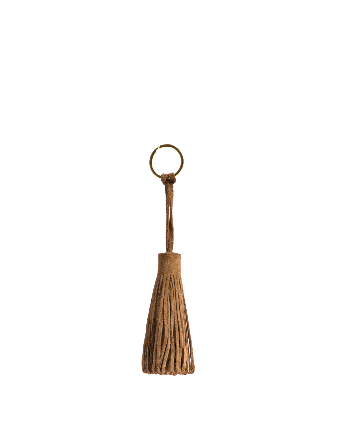 Katty fringe keyring Calf suede Cinnamon