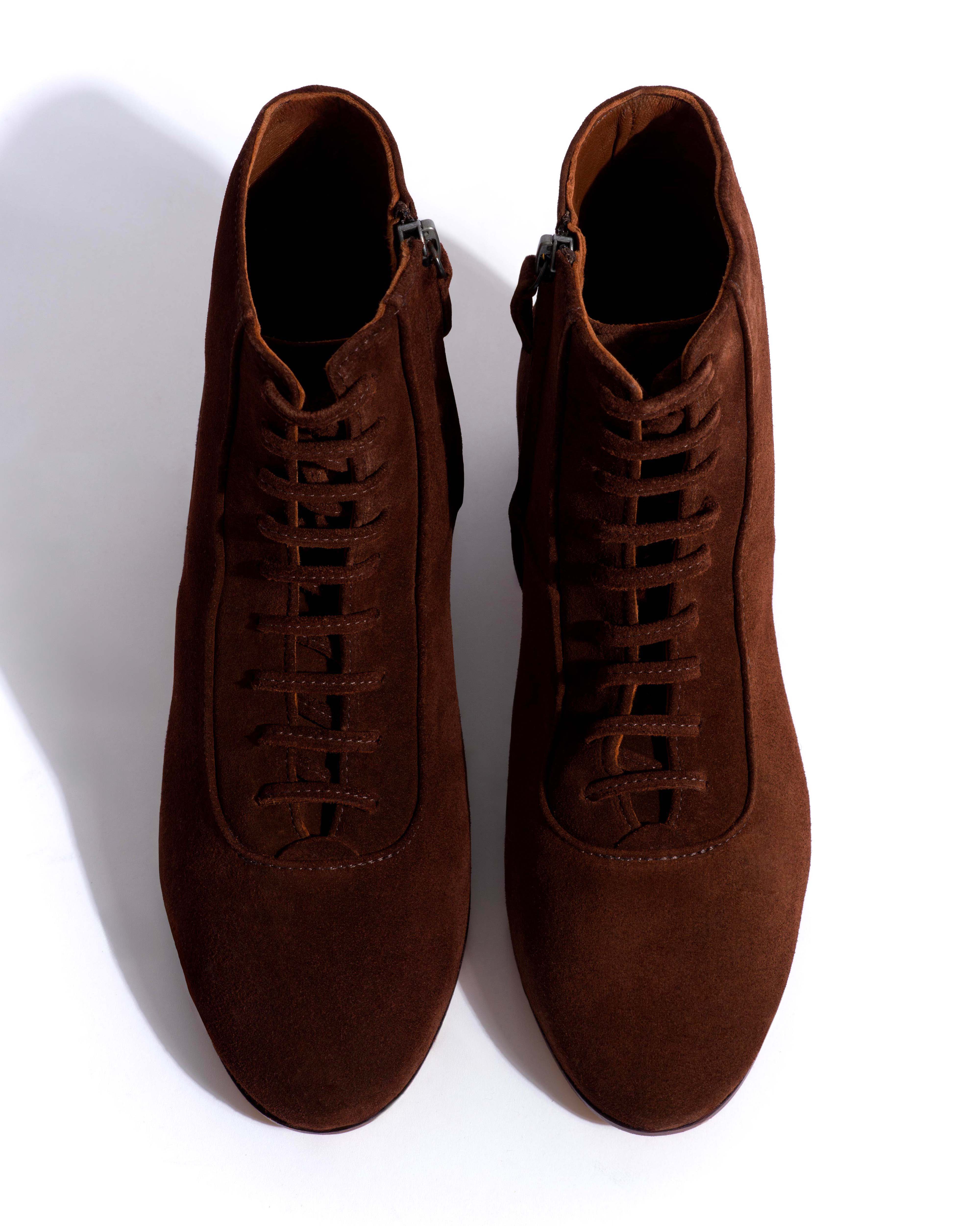 Janie 40 Calf suede Chocolate