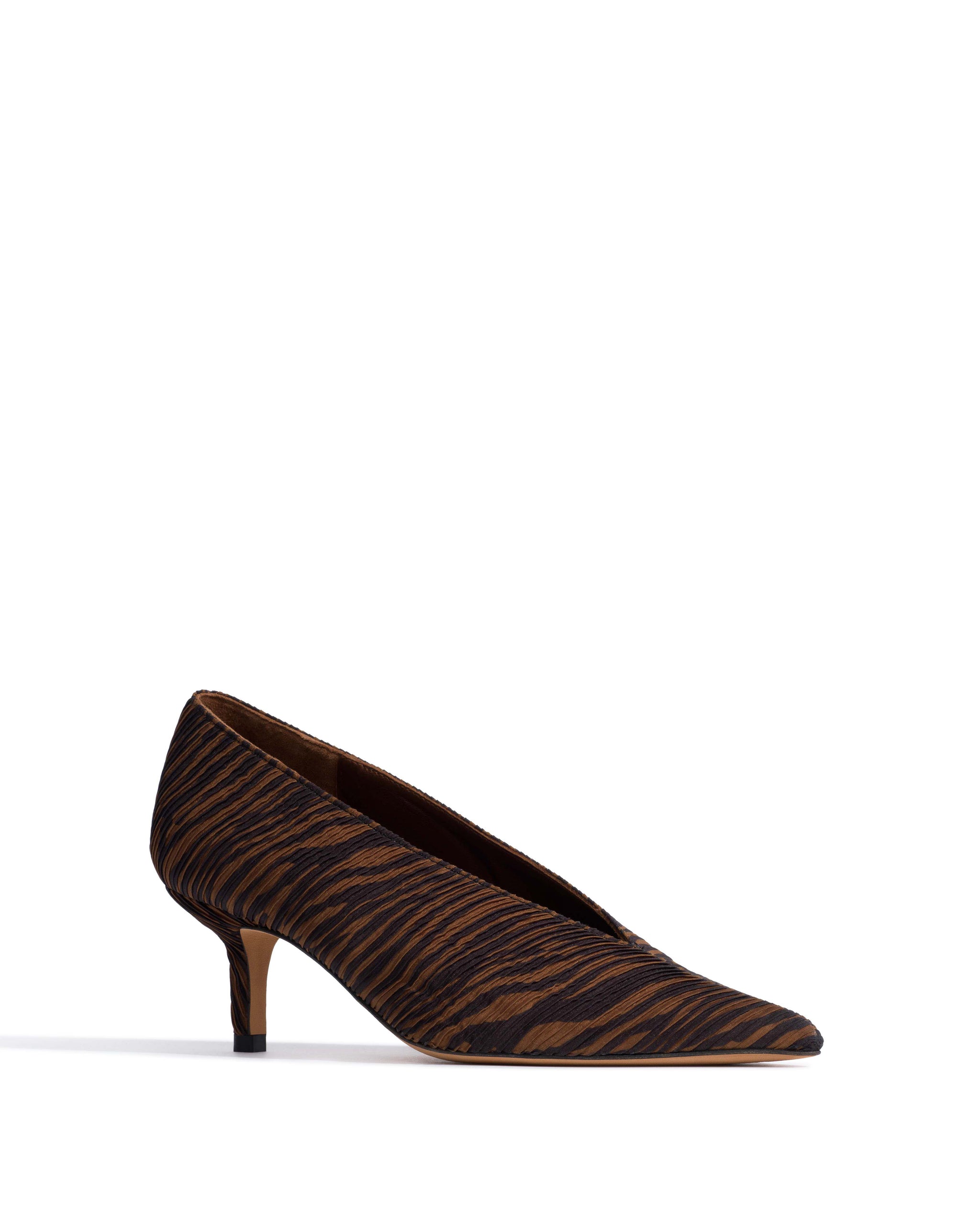 Phia 55 pin Pleated zebra Chocolate shades - Anonymous Copenhagen Heels
