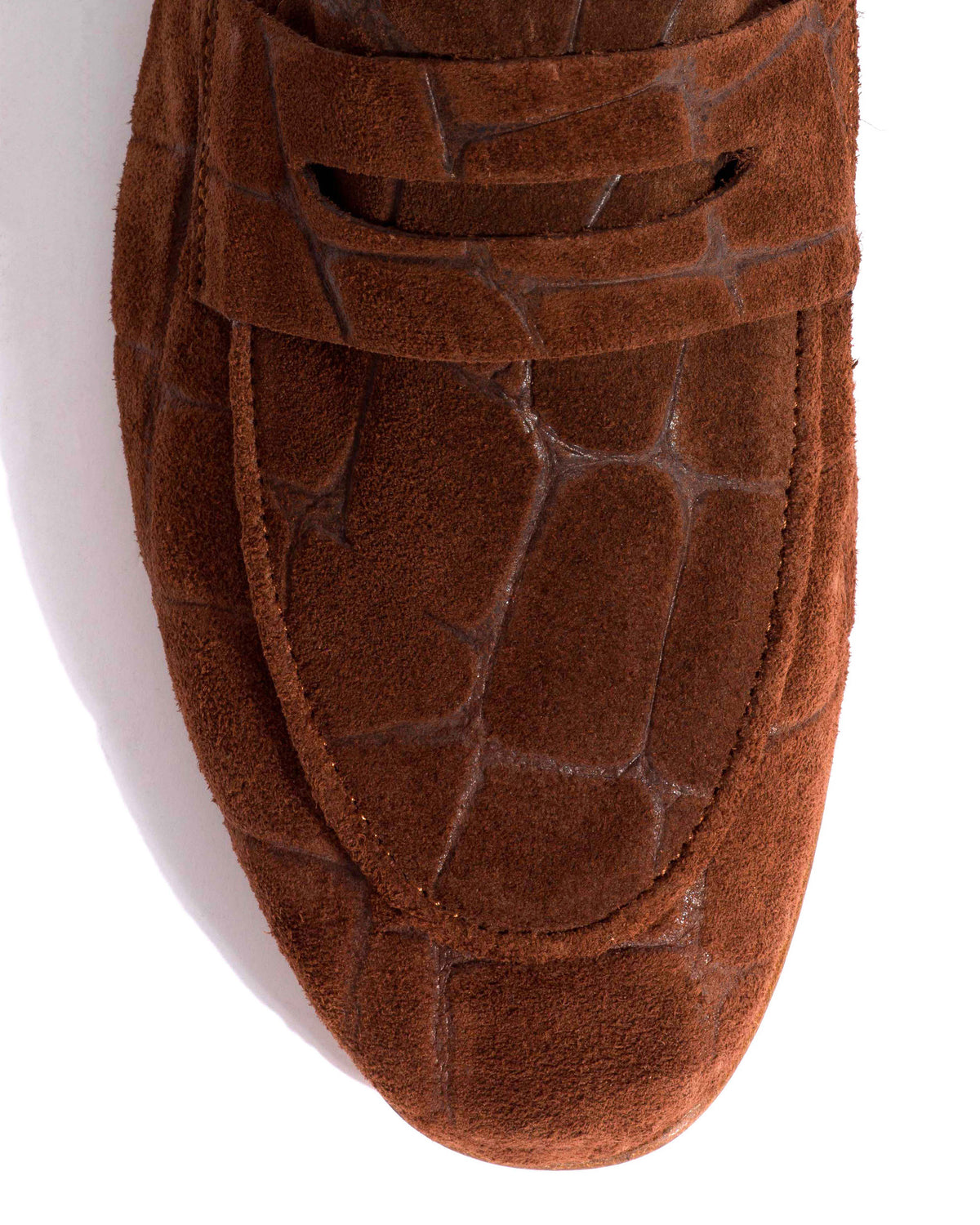 Lindsay Croco calf suede Chocolate