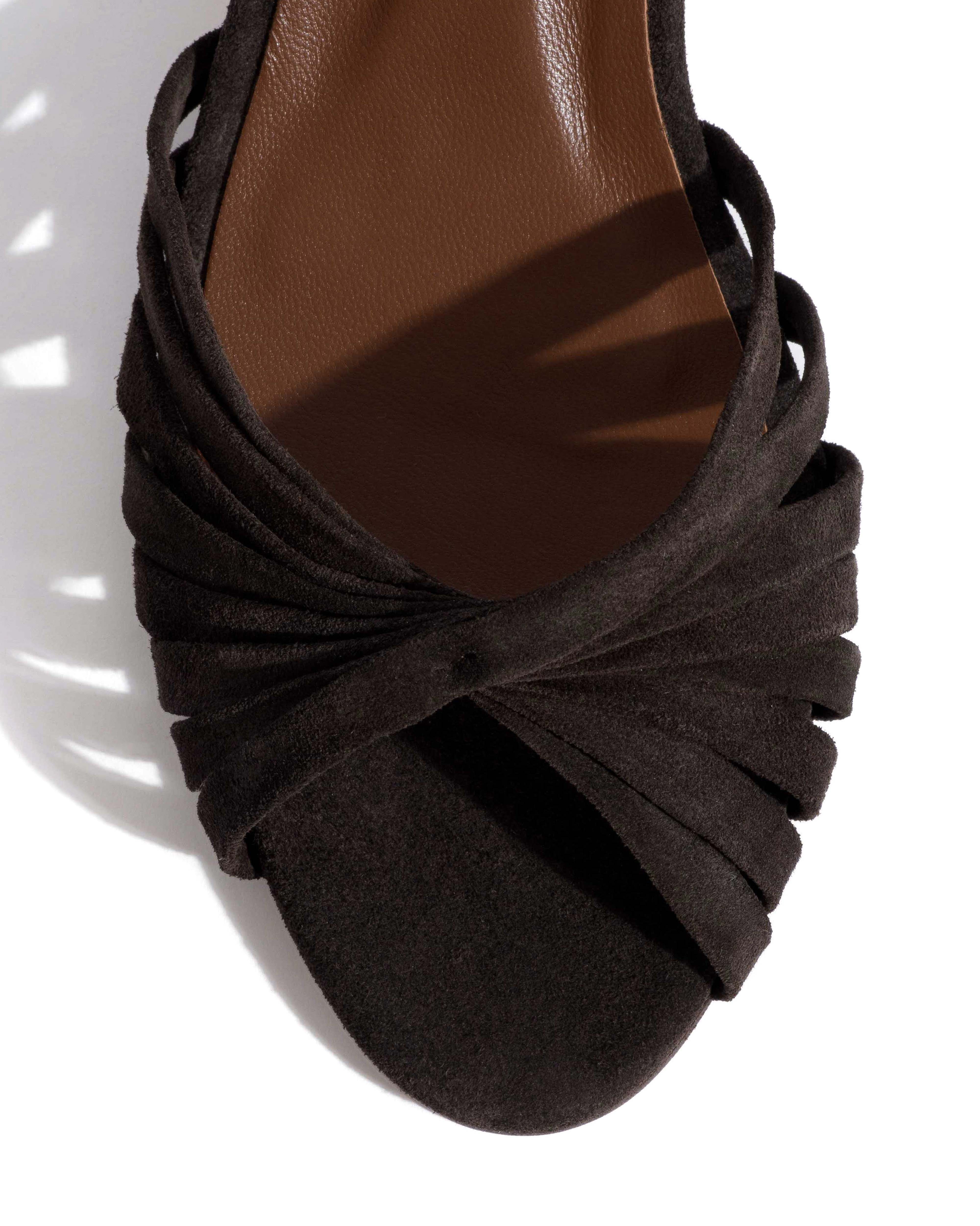 Margriet Calf suede Espresso brown
