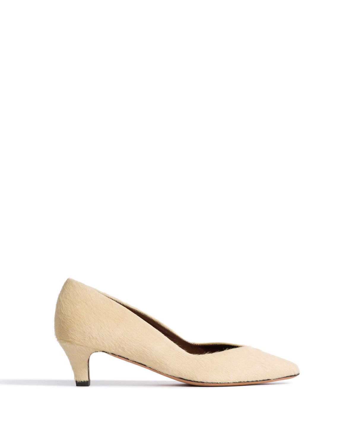 Trini 40 stiletto Calf hair Ivory