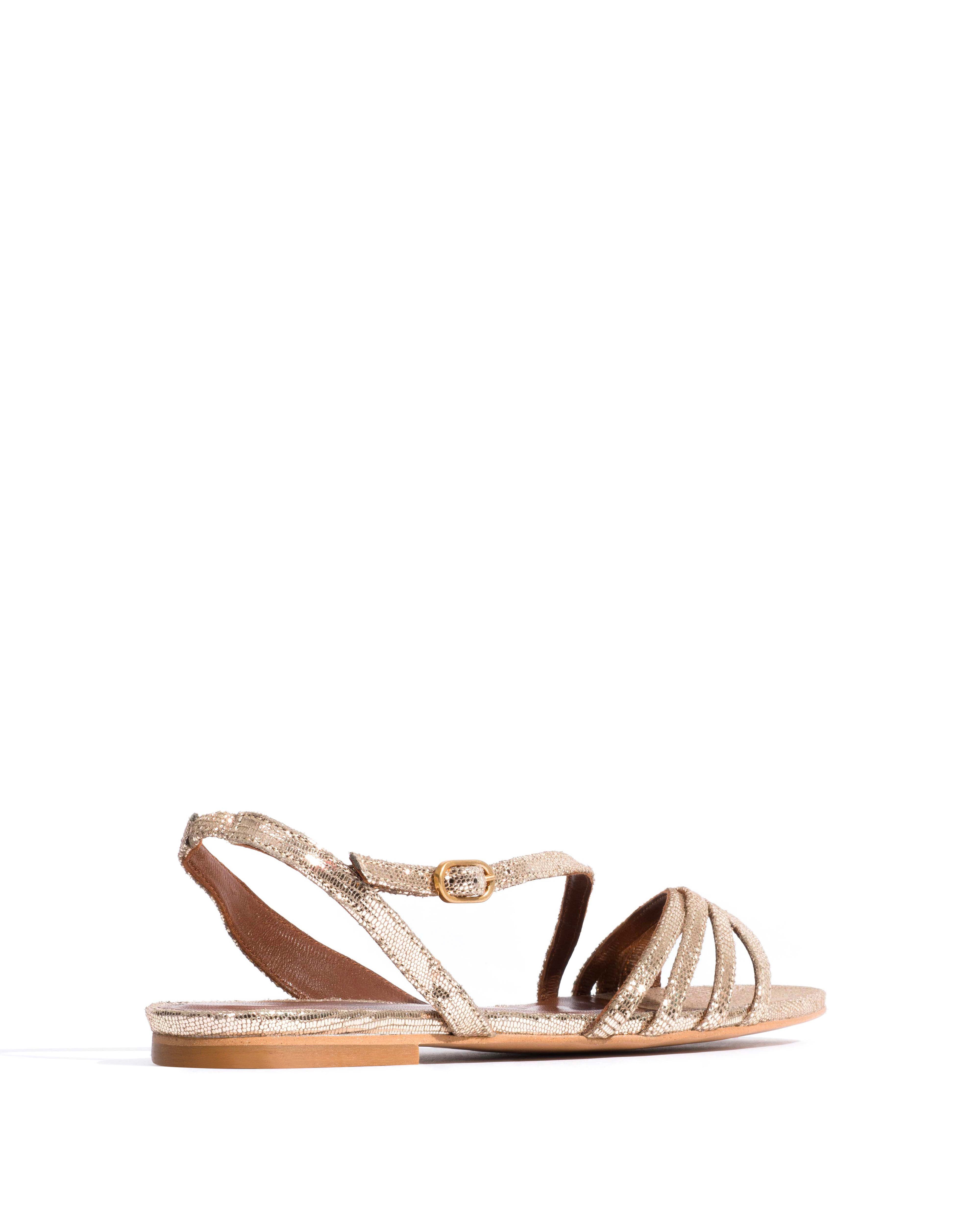 Naia 10 Lizard metallic goat Vintage champagne