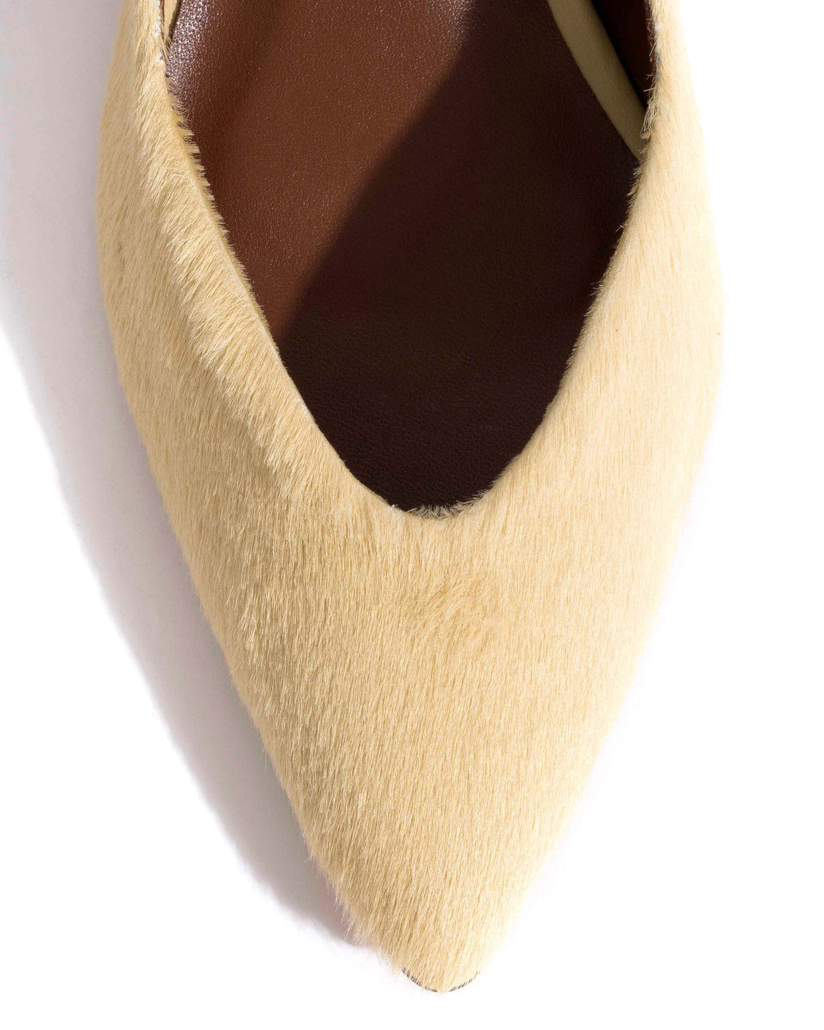 Trini 40 stiletto Calf hair Ivory