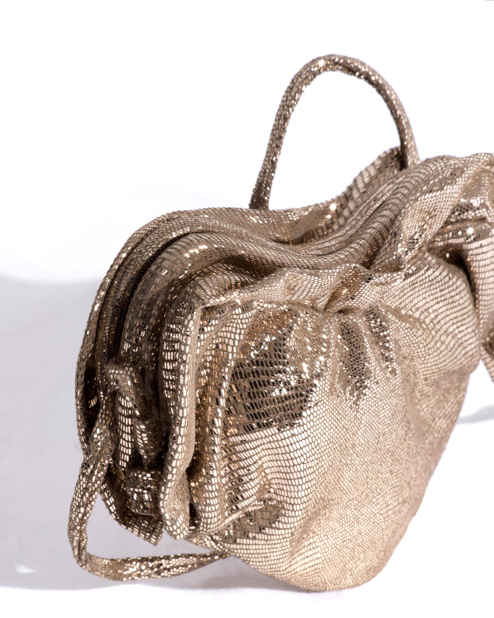Zally petite heart bag Lizard metallic goat Vintage champagne - Anonymous Copenhagen Bags