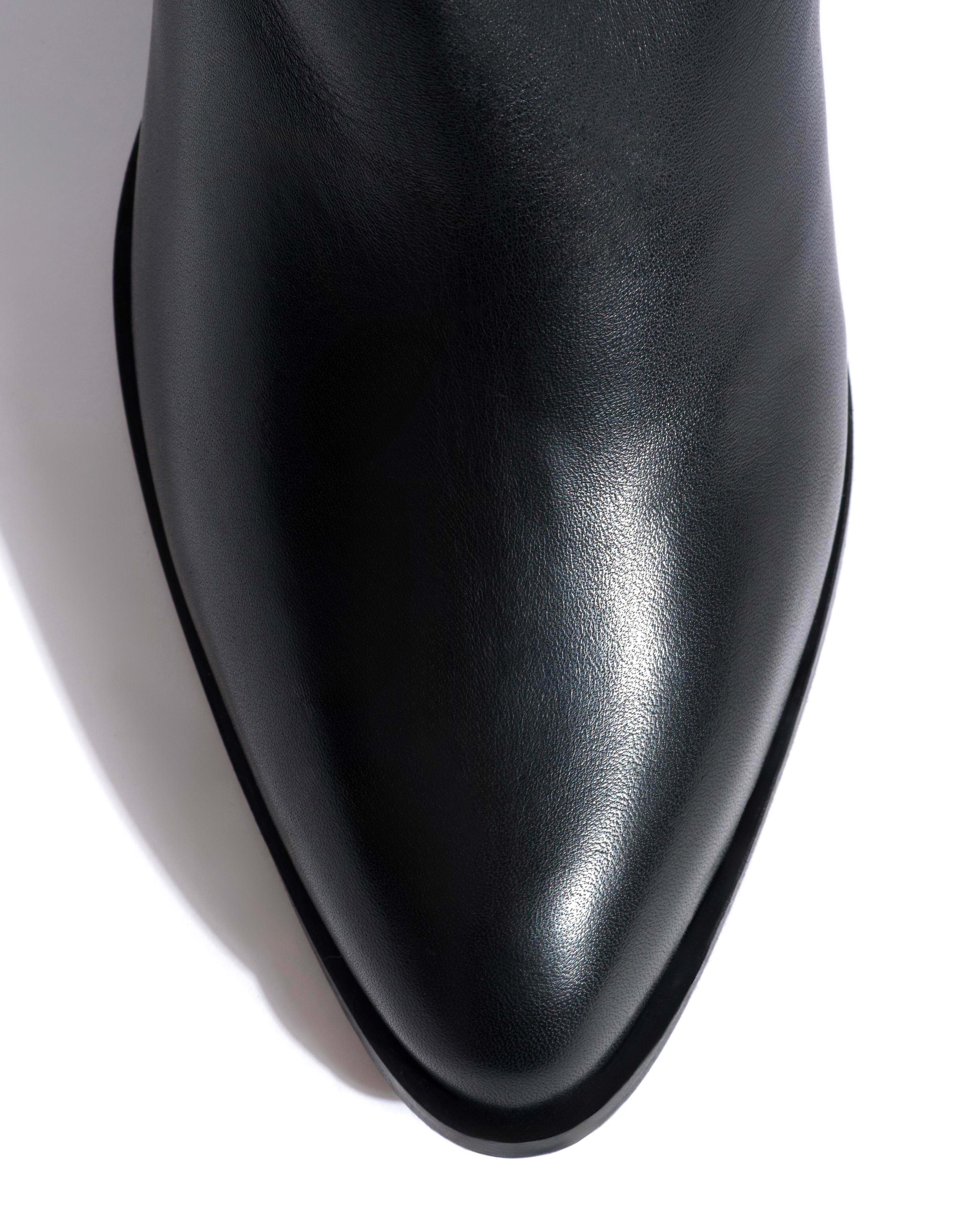 Vully 50 triangle lamb shearling Soft calf Black