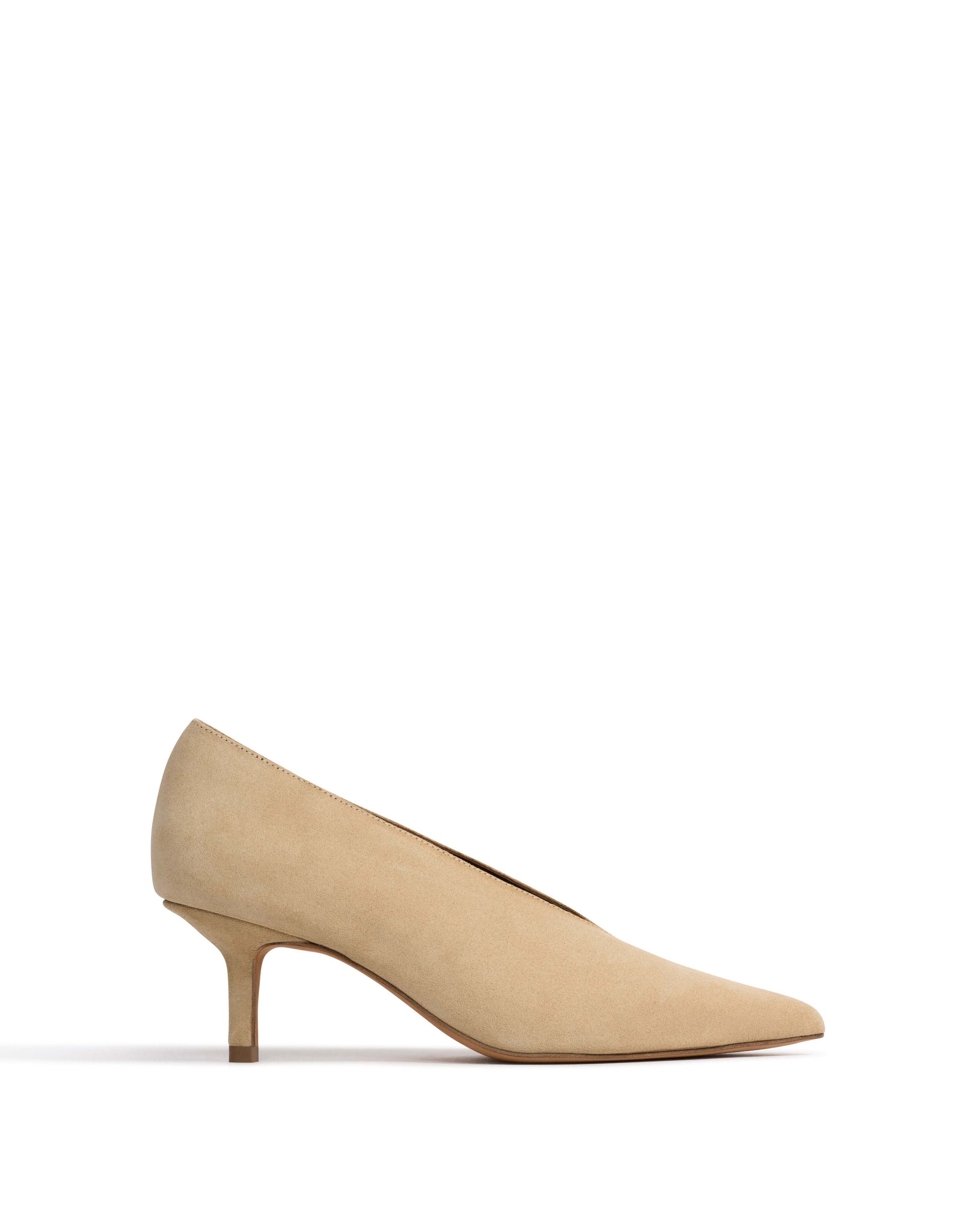 Phia 55 pin Calf suede Creamy sand - Anonymous Copenhagen Heels
