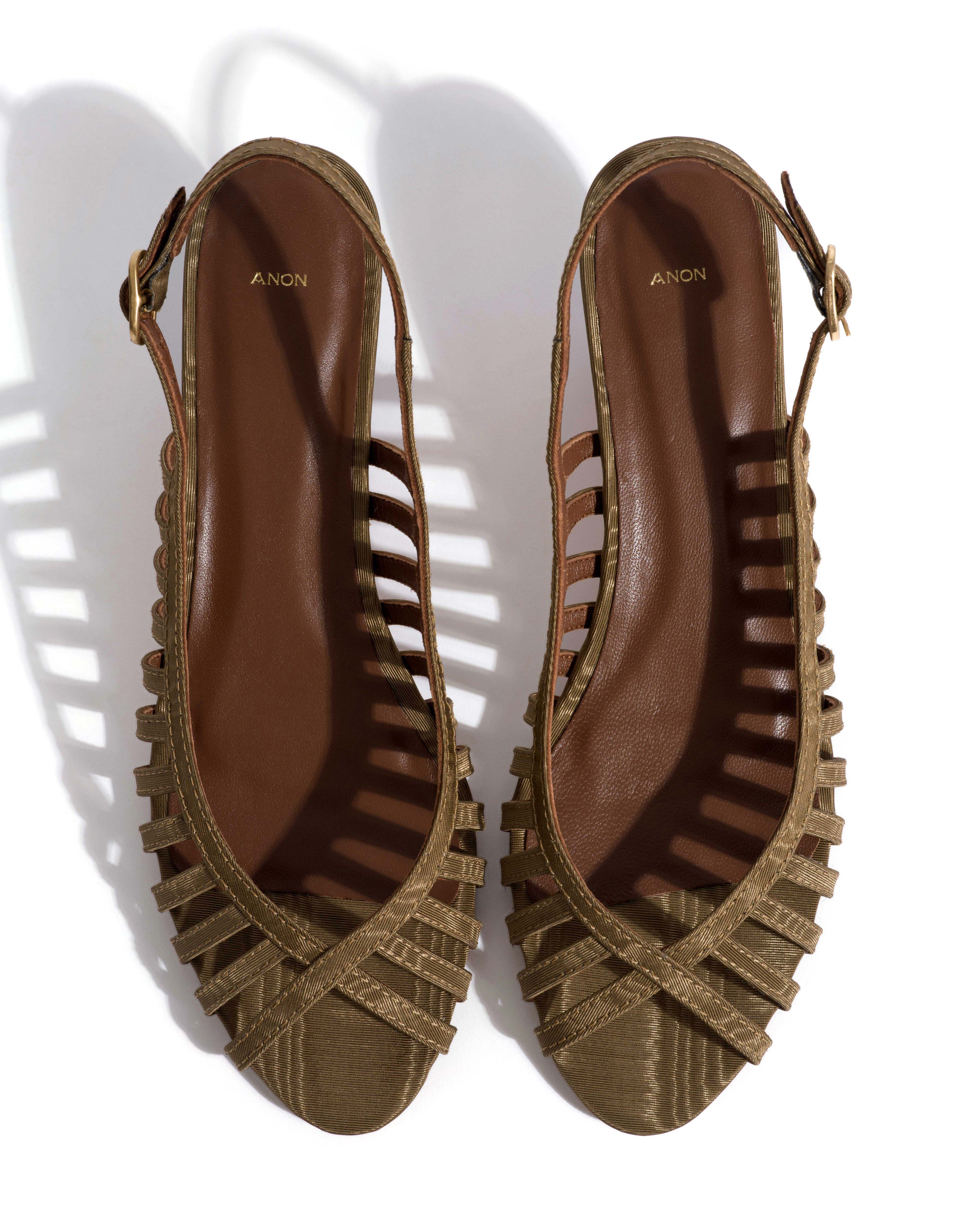 Carminho 40 stiletto Glossy moire Khaki