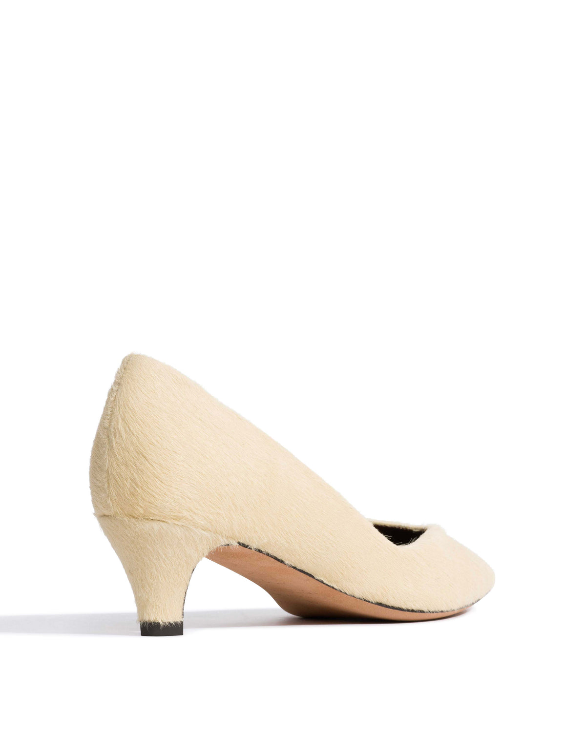 Trini 40 stiletto Calf hair Ivory