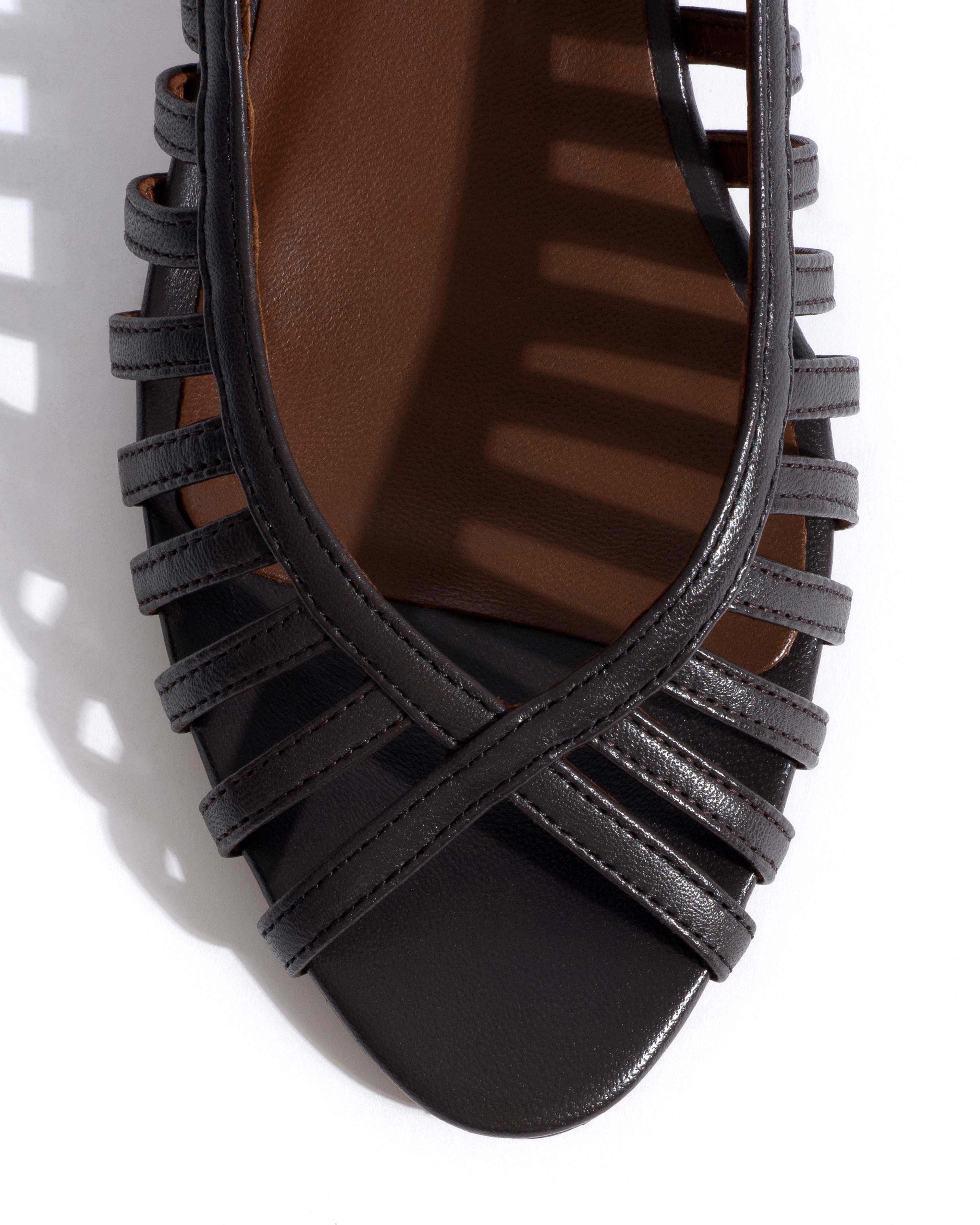 Carminho 40 stiletto Shiny lamb Espresso brown