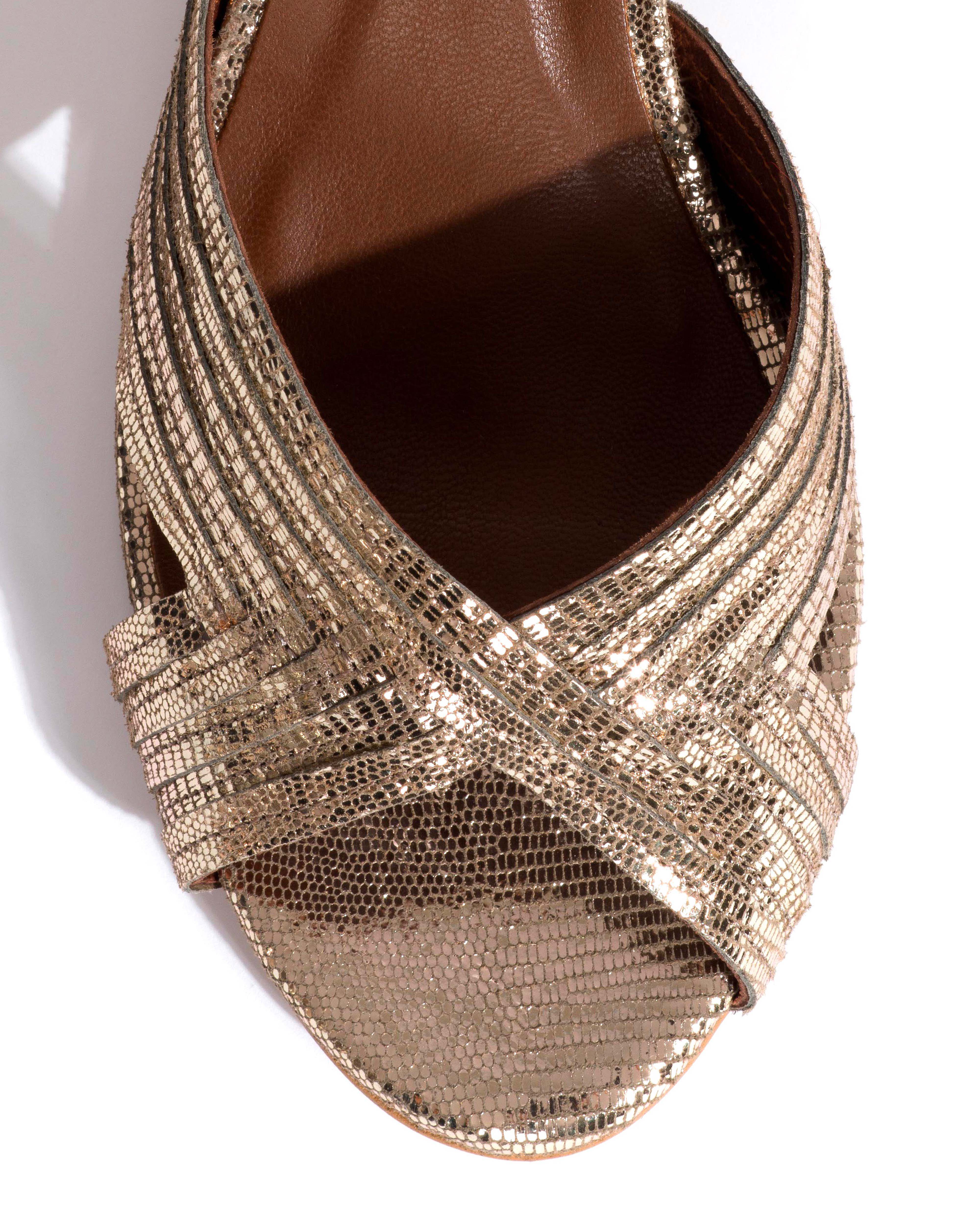 Niabi 50 Lizard metallic goat Vintage champagne