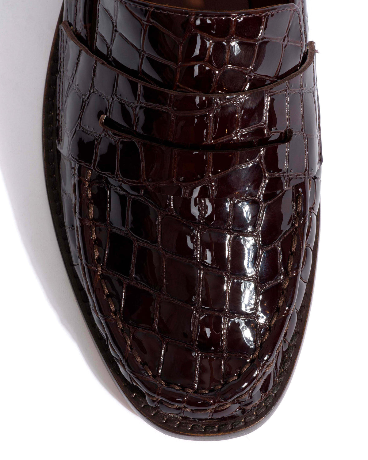 Jesha Polished croco calf Coffee brown